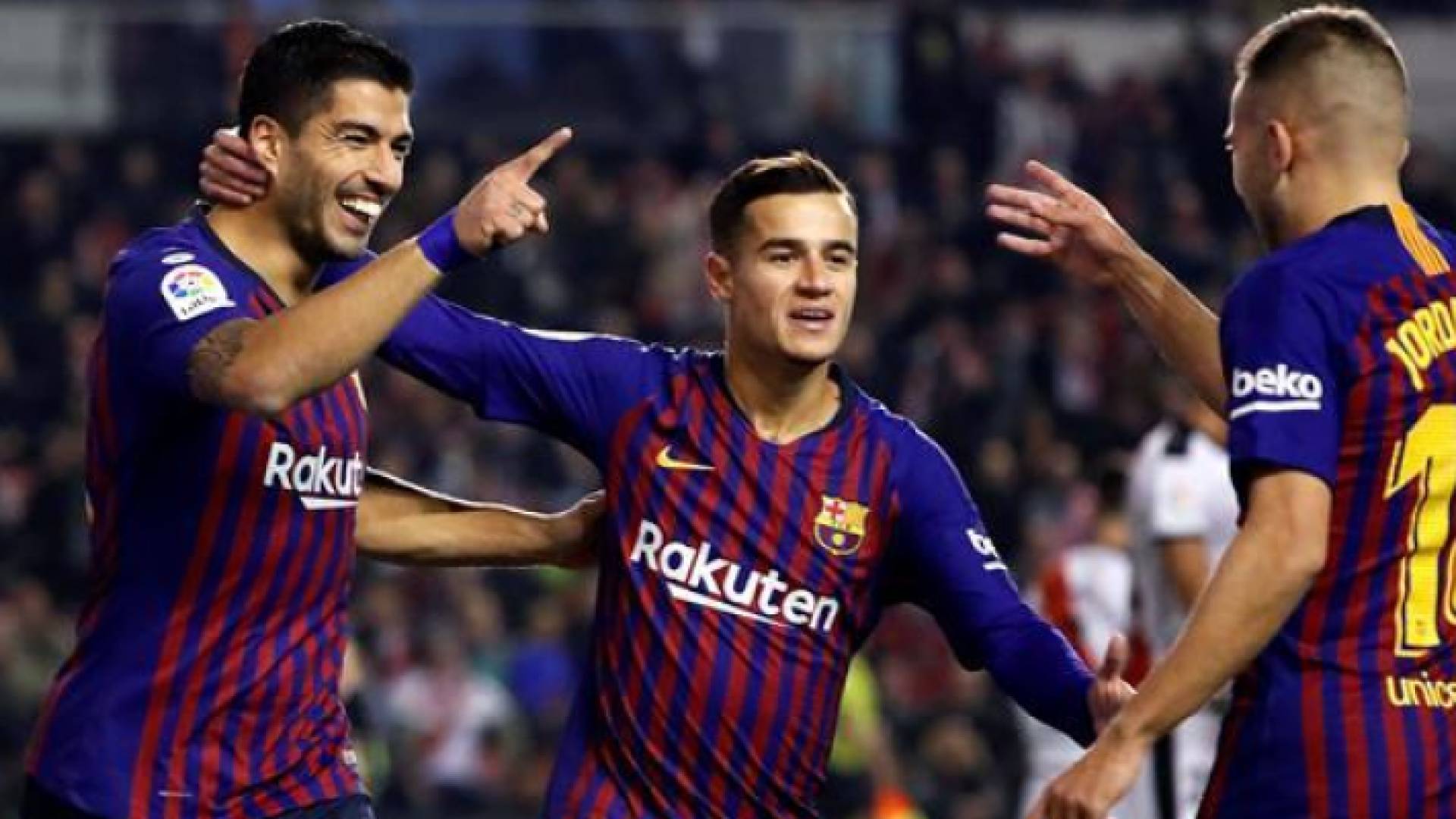 جانب من مباراة برشلونة ورايو فايكانو