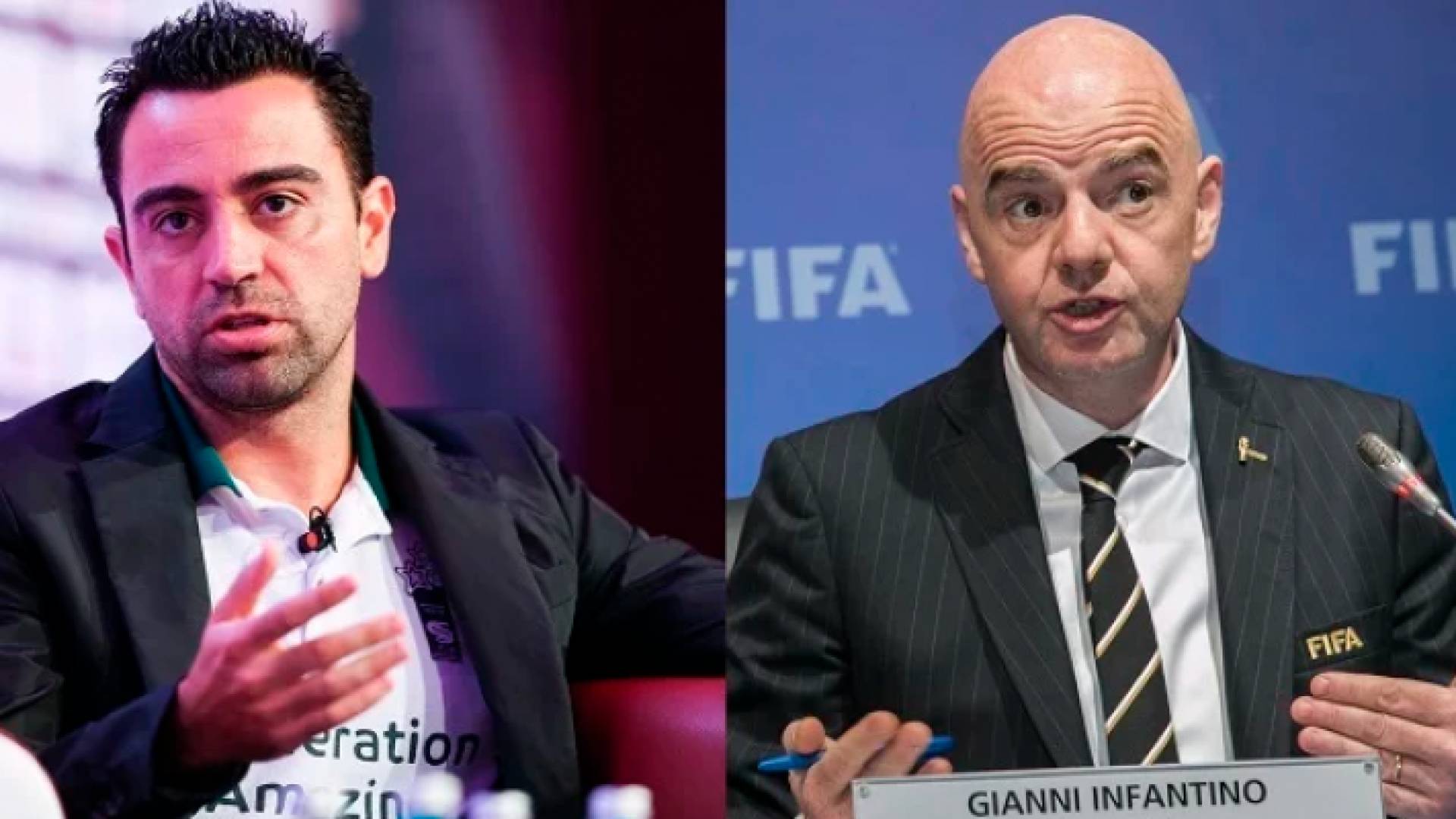 رئيس الفيفا وتشافي