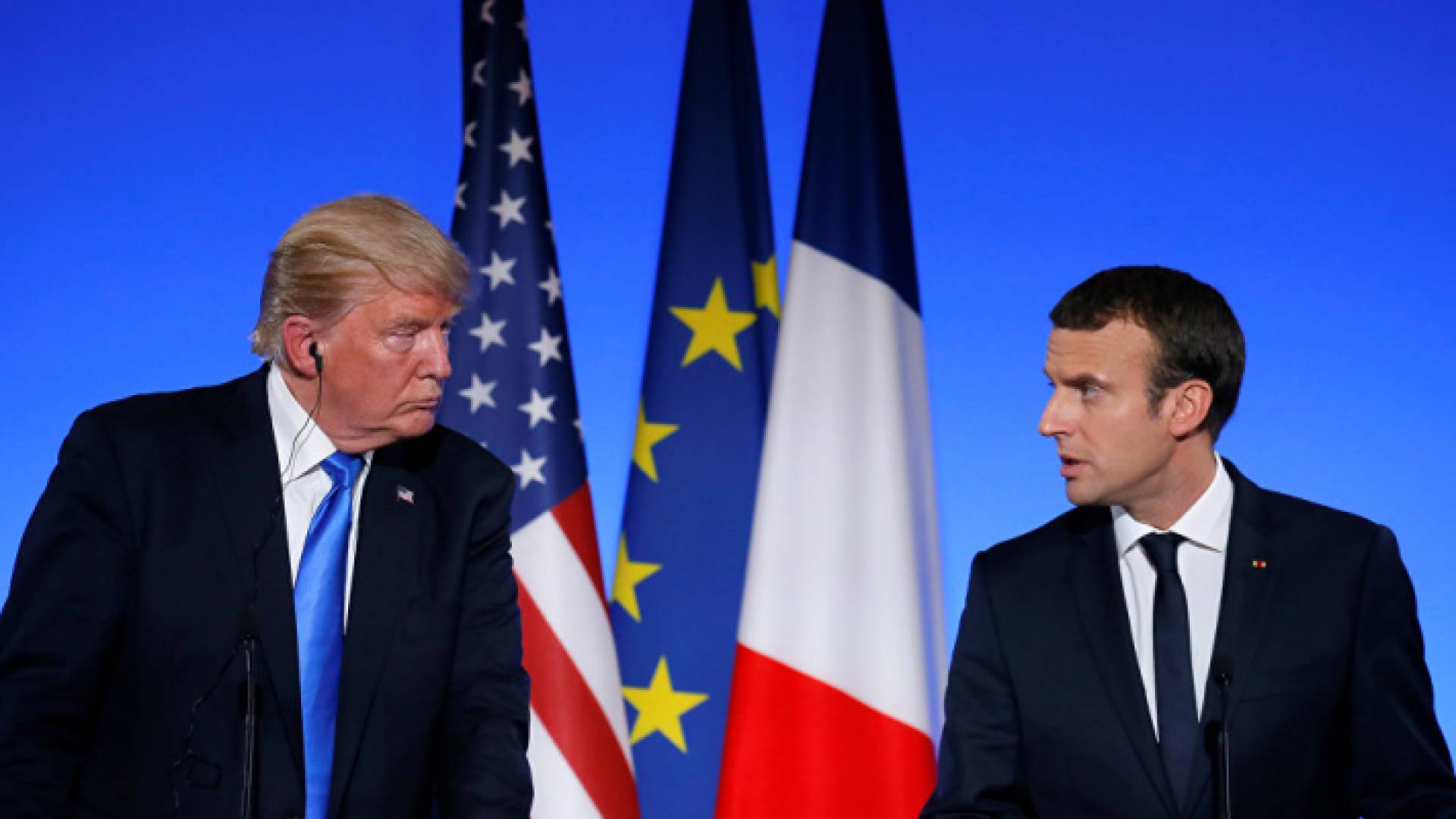 دونالد ترمب وإيمانويل ماكرون