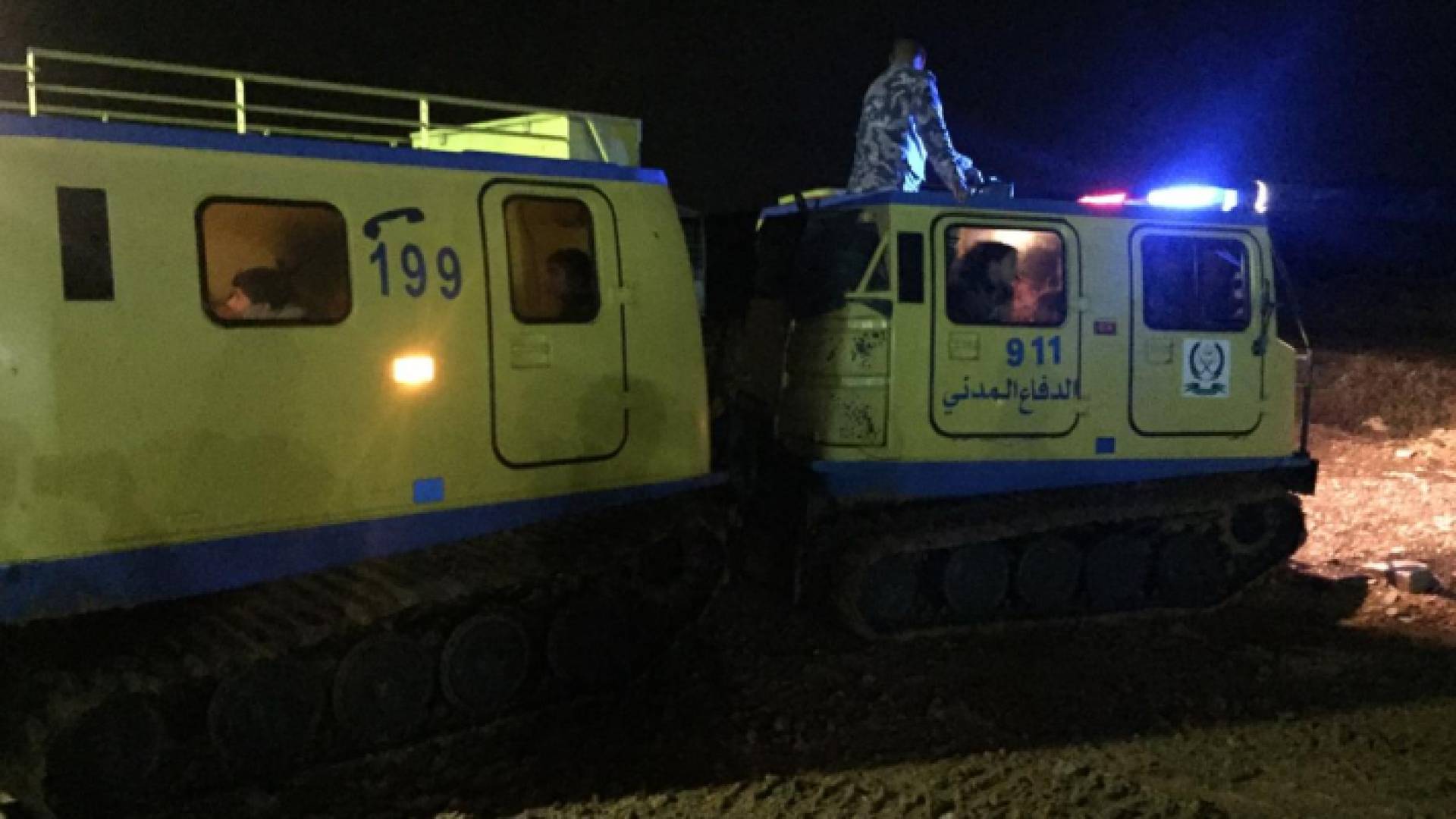 الدفاع المدني يخلي 85 شخصا الجنسية السورية في اربد