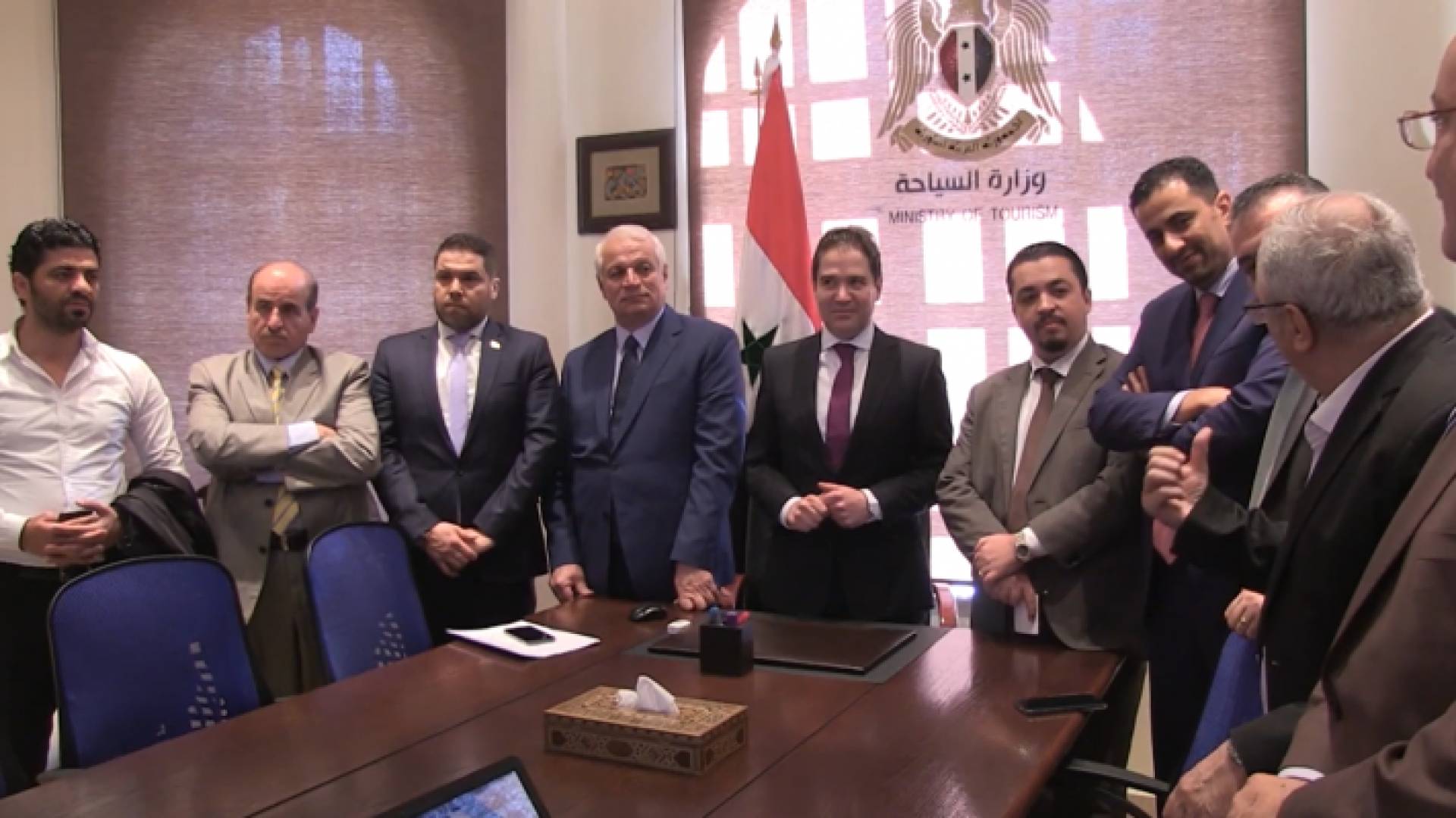 جانب من زيارة الوفد الاردني الى دمشق