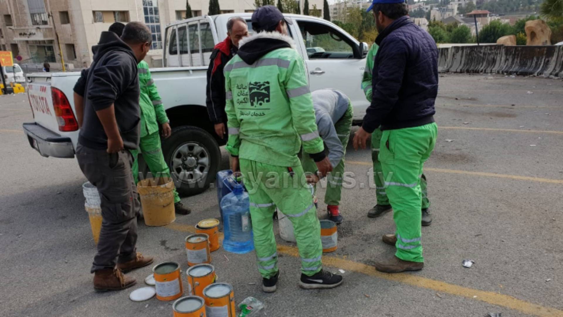 من ساحة مستشفى الأردن