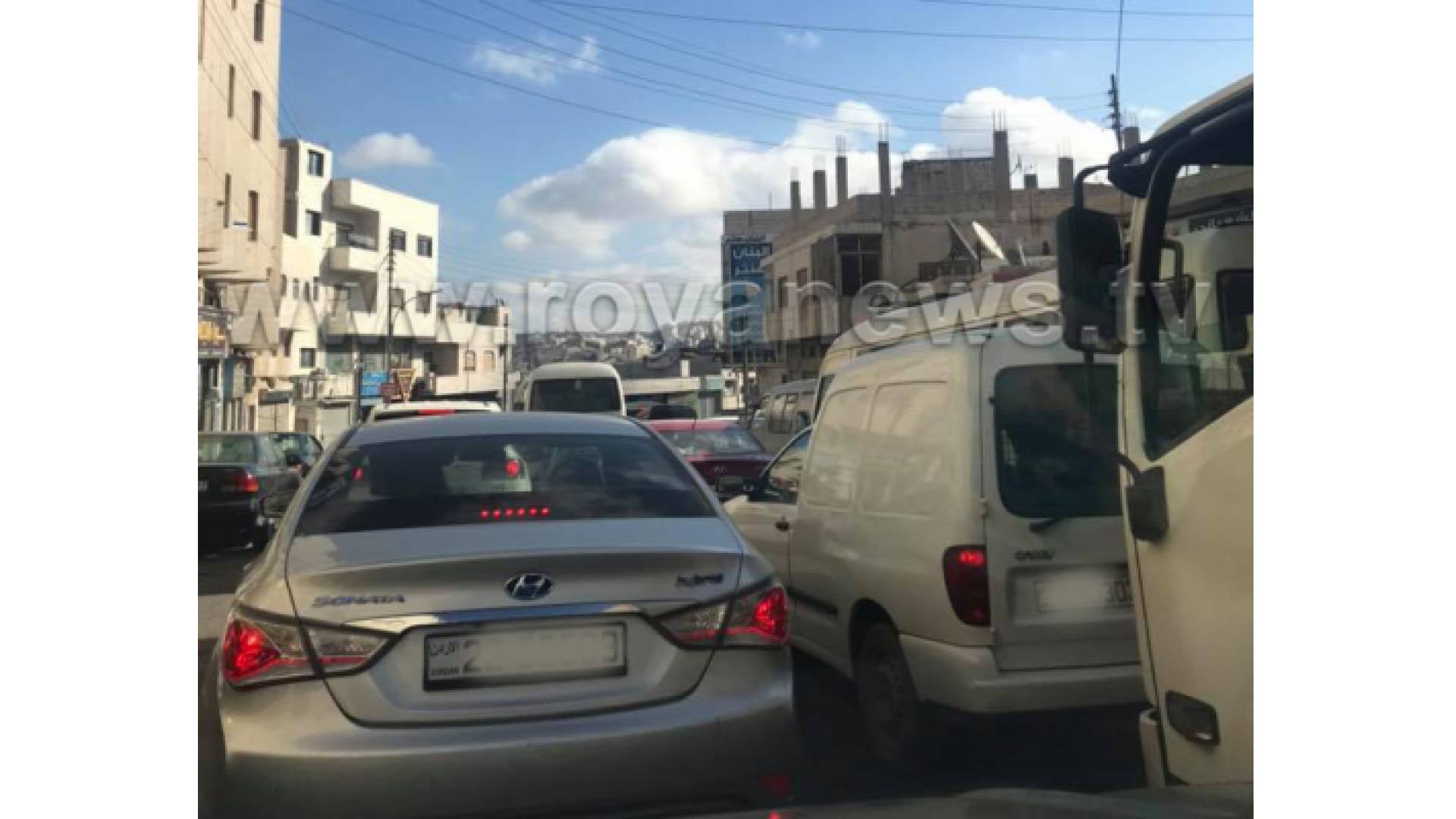 جانب من الأزمة المرورية بالسلط