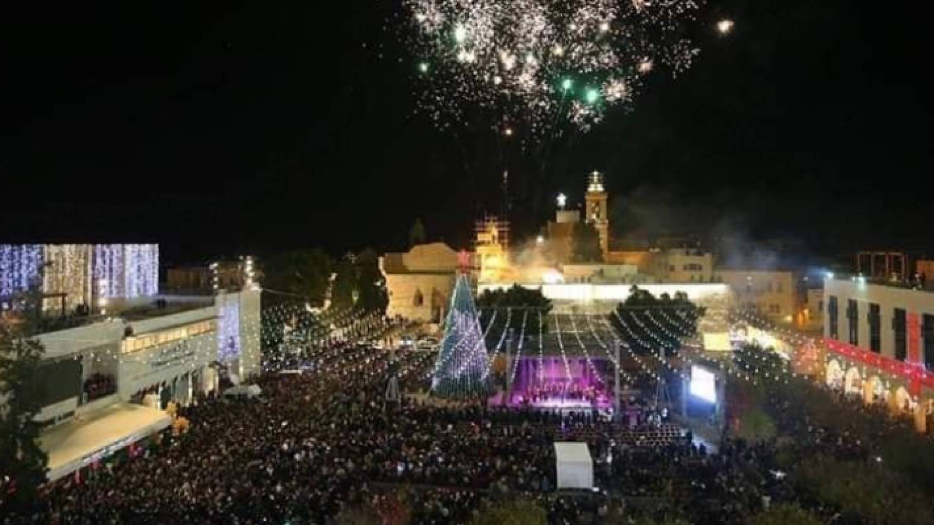 إضاءة شجرة الميلاد في بيت لحم