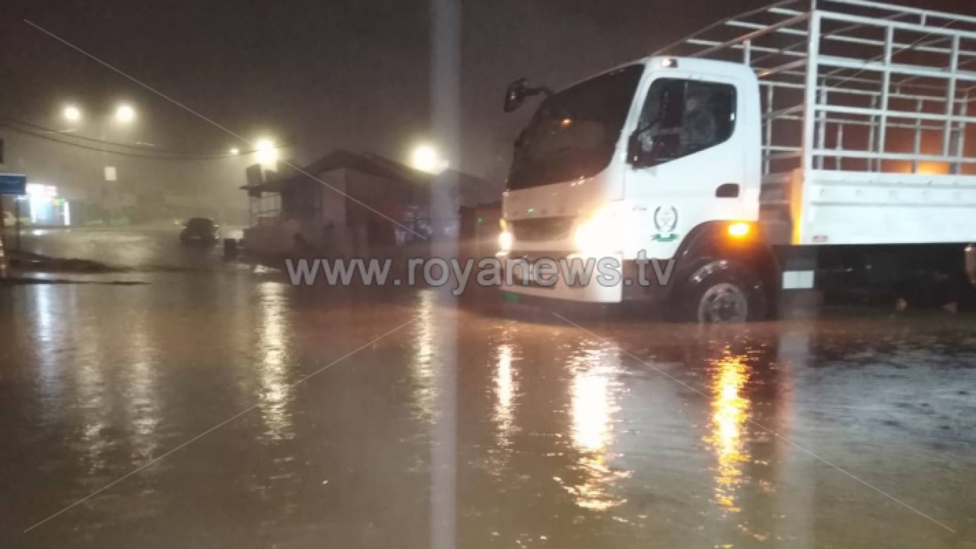 إغلاق طريق اربد - عجلون (مثلث عبين) بسبب ارتفاع منسوب المياه فيه