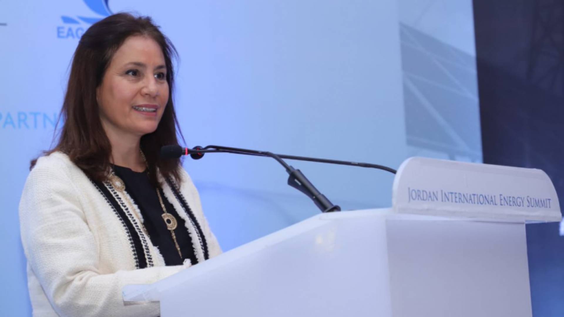 وزيرة الطاقة خلال المؤتمر