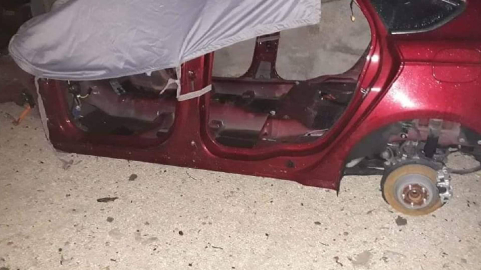 صورة متداولة للسيارة بعد العثور عليها