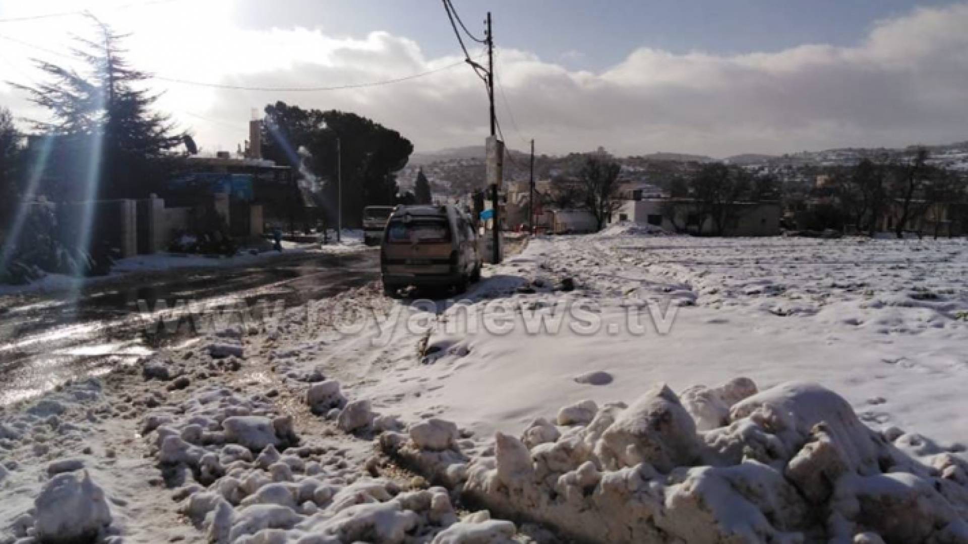 ثلوج عجلون صباح الاثنين - مراسل رؤيا