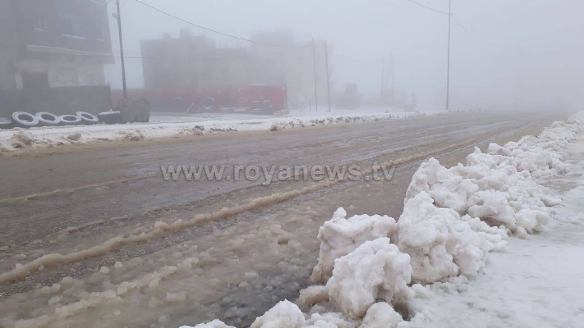 صورة من ثلوج عجلون - مراسل رؤيا