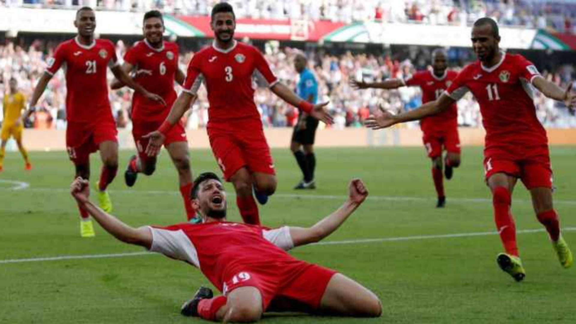 صورة من مباراة النشامى مع استراليا