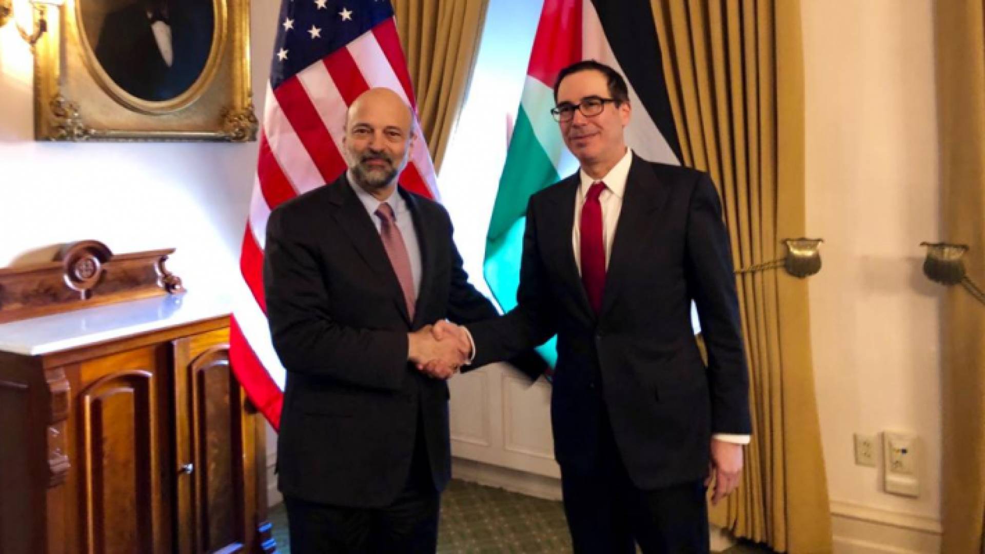 الرزاز ووزير الخزانة الأمريكي