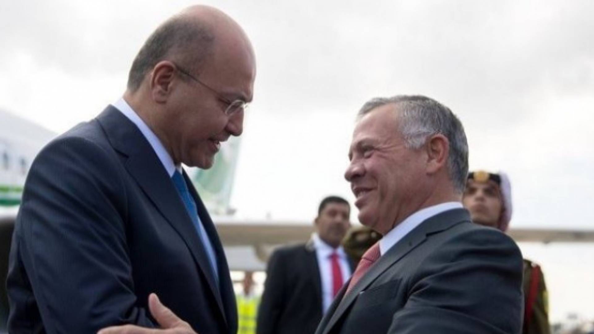 جانب من استقبال جلالة الملك في بغداد