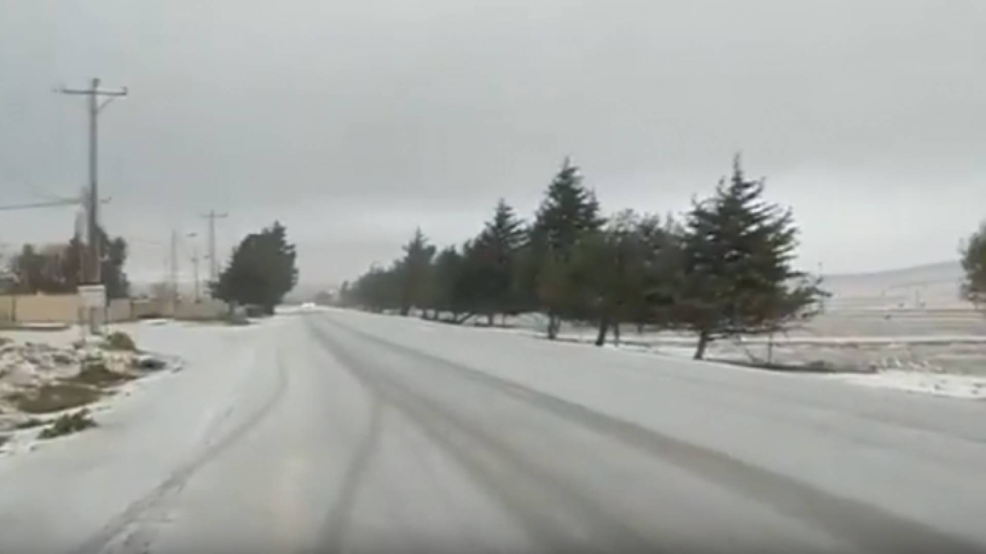 الثلوج في جبال الشوبك