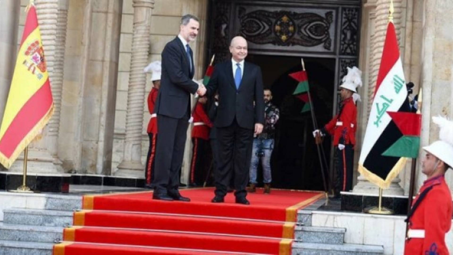 ملك اسبانيا والرئيس العراقي