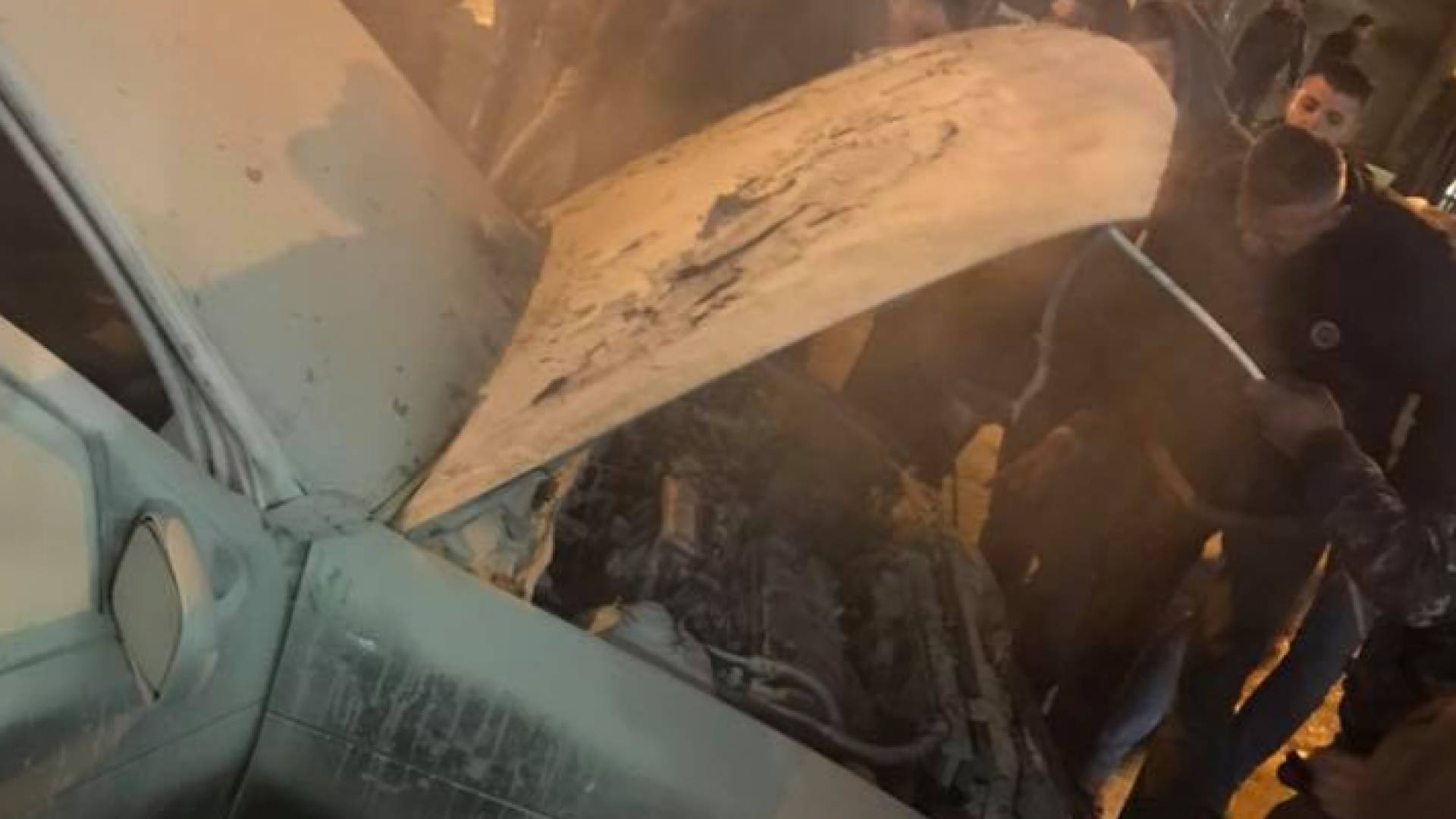 حريق مركبة في وسط البلد