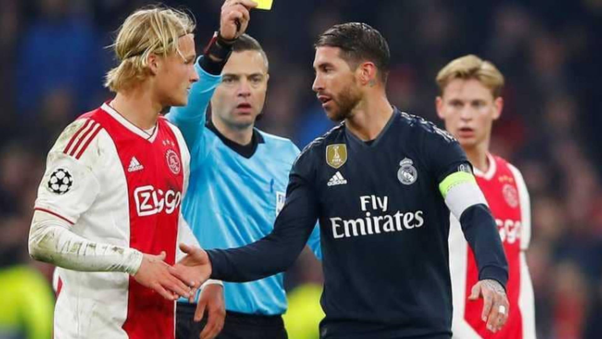 راموس نال البطاقة الصفراء في الدقيقة 90