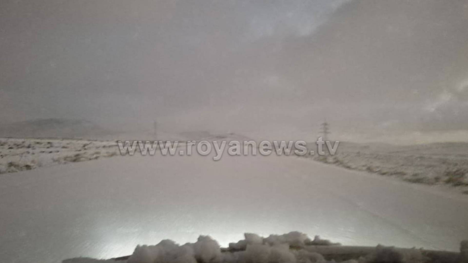 الثلوج في محافظة الطفيلة صباح الجمعة