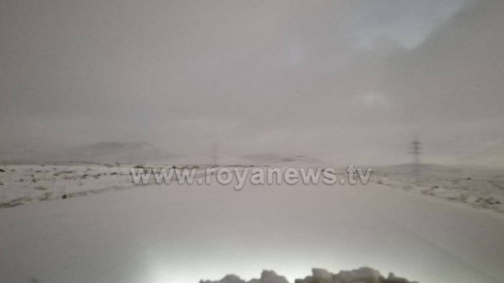 الثلوج في منطقة الطفيلة - أرشيف