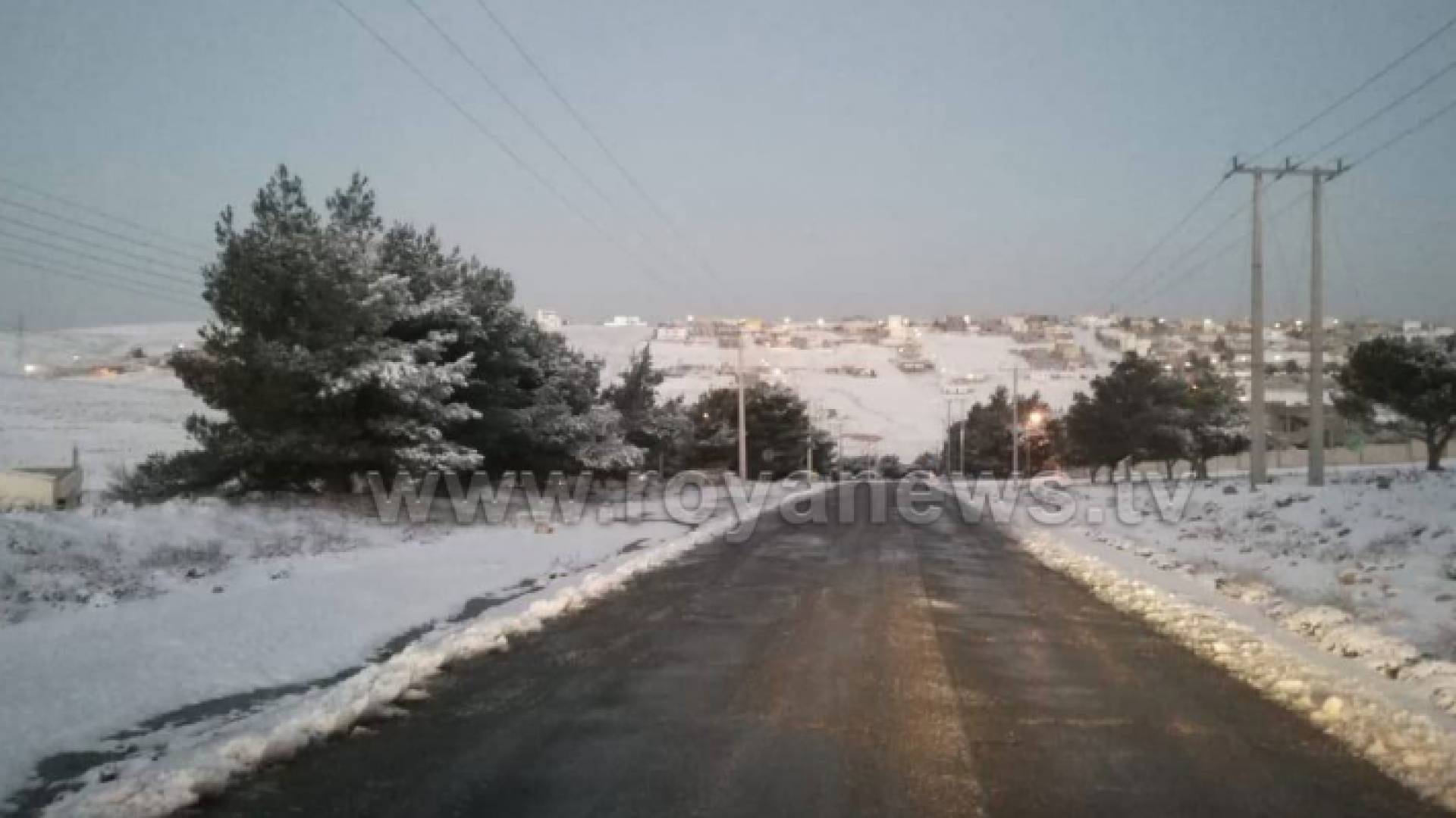 ثلوج في الطفيلة - ارشيفية