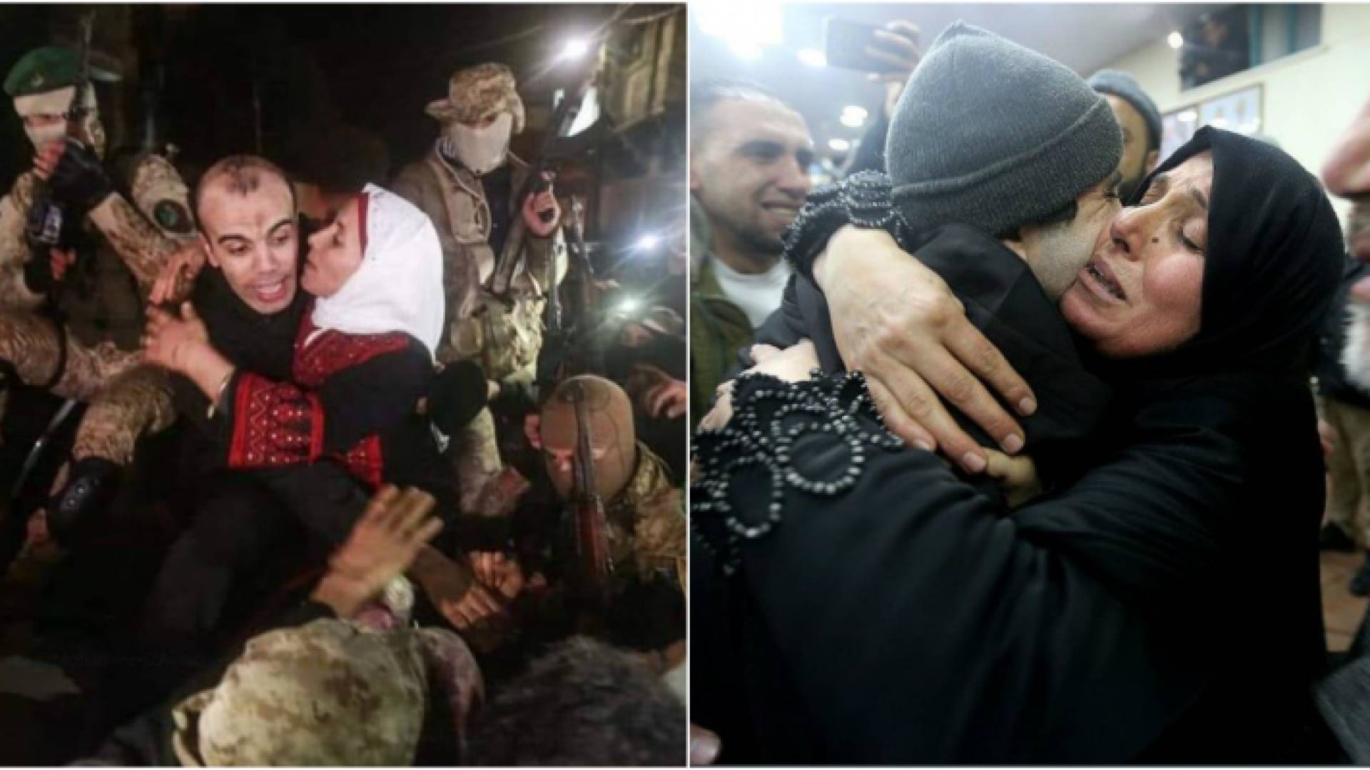 لقطات من استقبال الشبان الأربعة في غزة - مواقع التواصل الاجتماعي