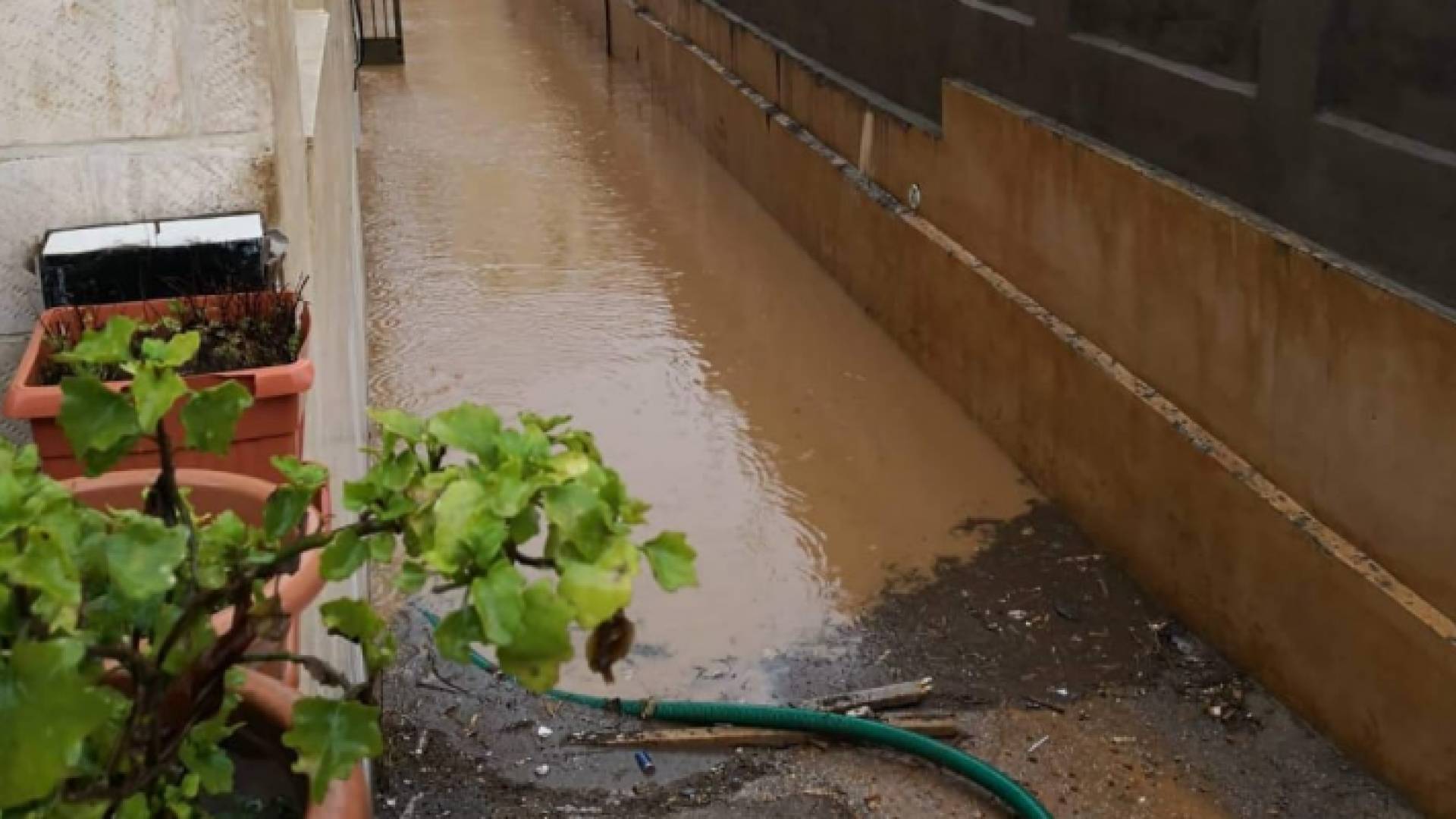 مياه الامطار داهمت المنازل خلال المنخفض الاخير