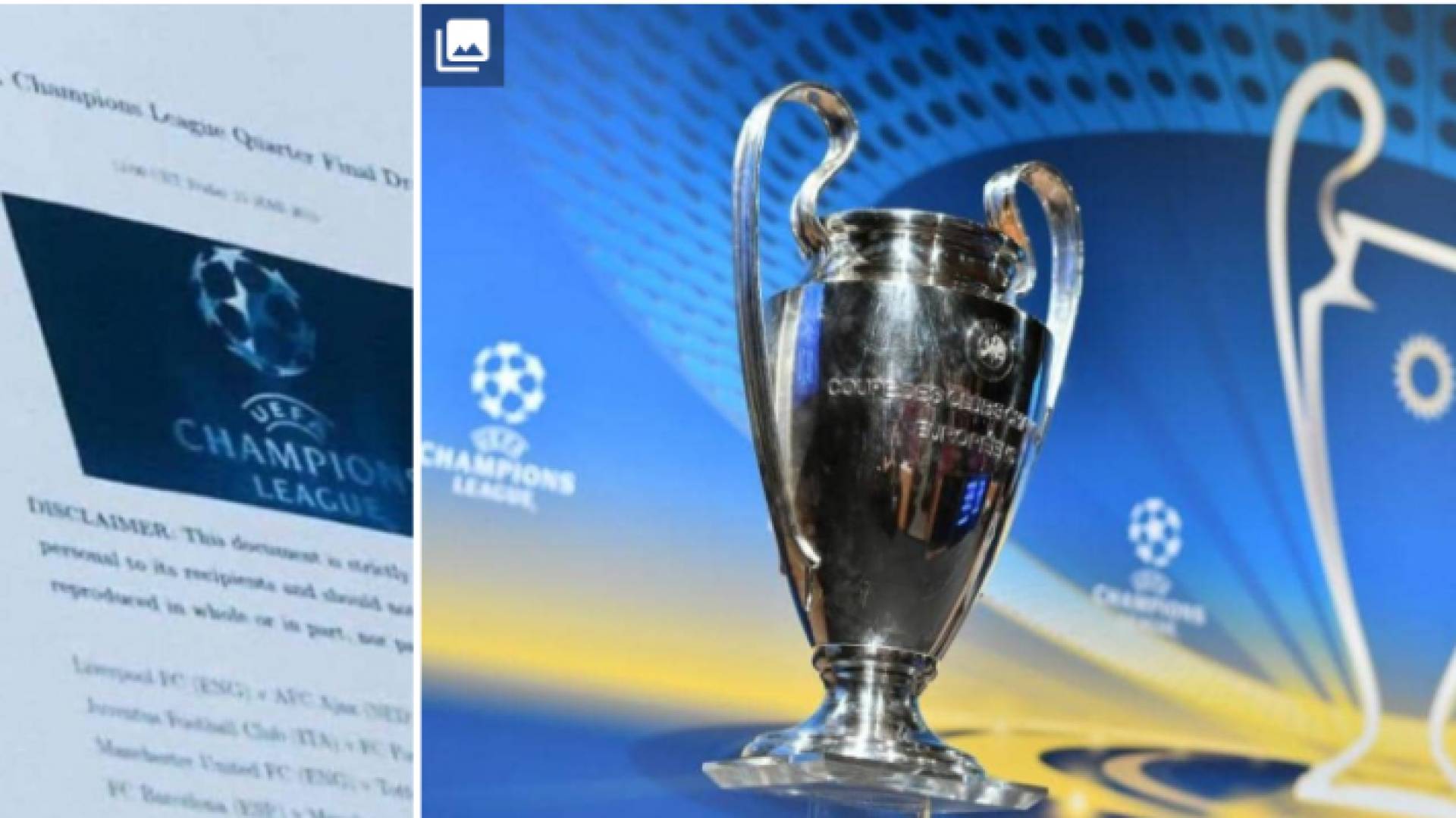 صورة "مسربة" لنتائج قرعة أبطال أوروبا