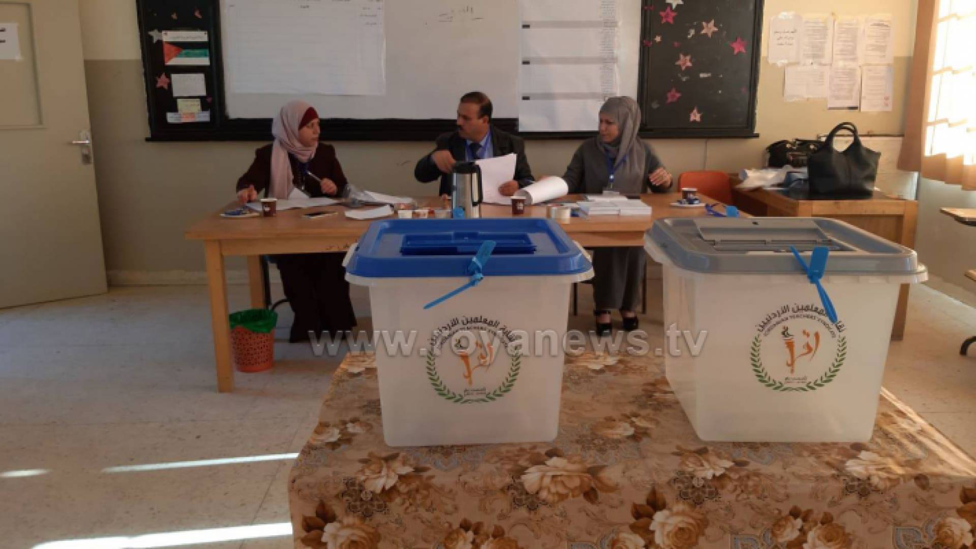 من مركز اقتراع نادي المعلمين