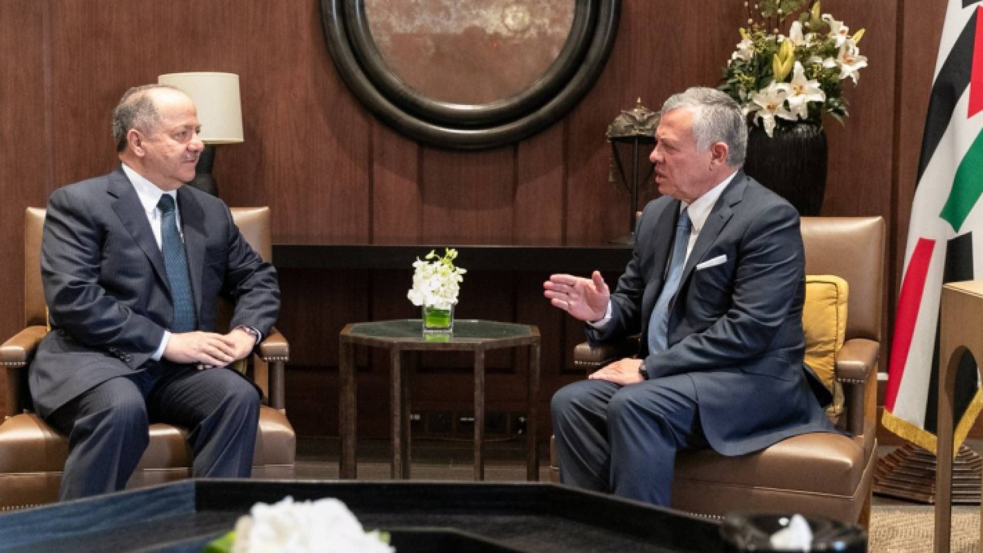 الملك يستقبل مسعود برزاني