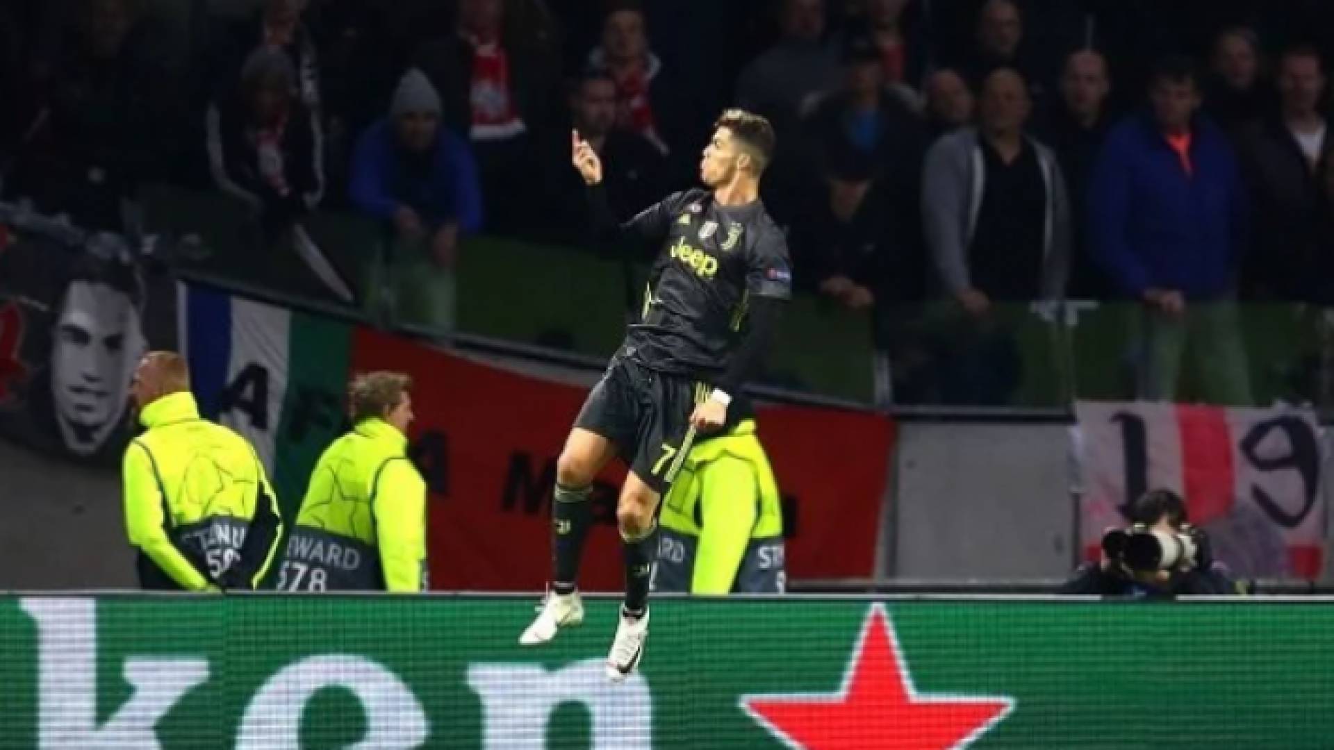 رونالدو بعد تسجيل هدف اليوفي