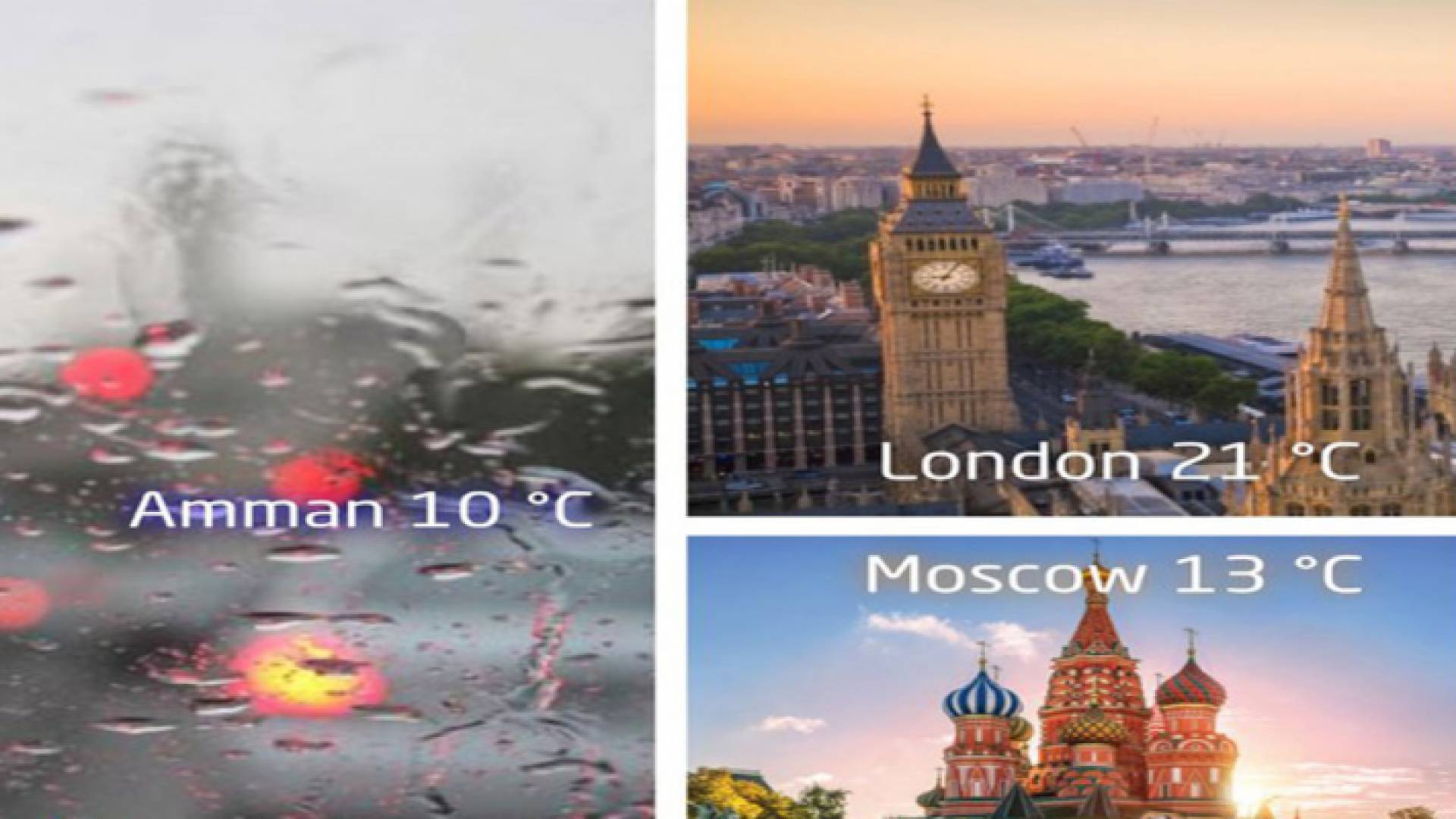درجة الحرارة العظمى في عمان الأحد أبرد من موسكو ولندن