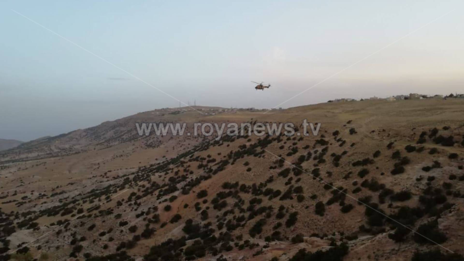 طائرة لسلاح الجو تشارك بعمليات مكافحة أسراب الجراد التي دخلت مناطق البرة الحرجية