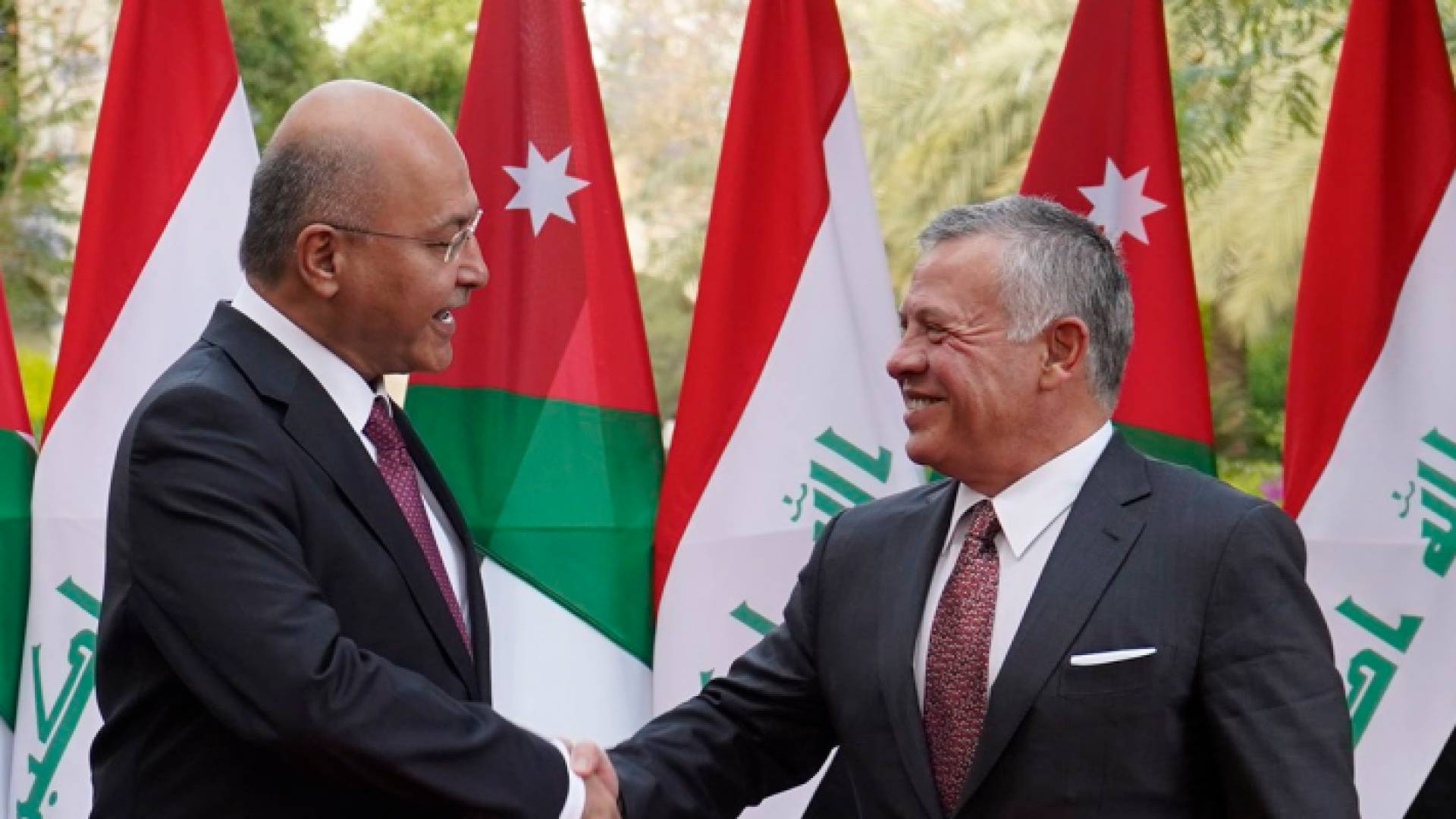 جلالة الملك عبد الله الثاني والرئيس العراقي برهم صالح