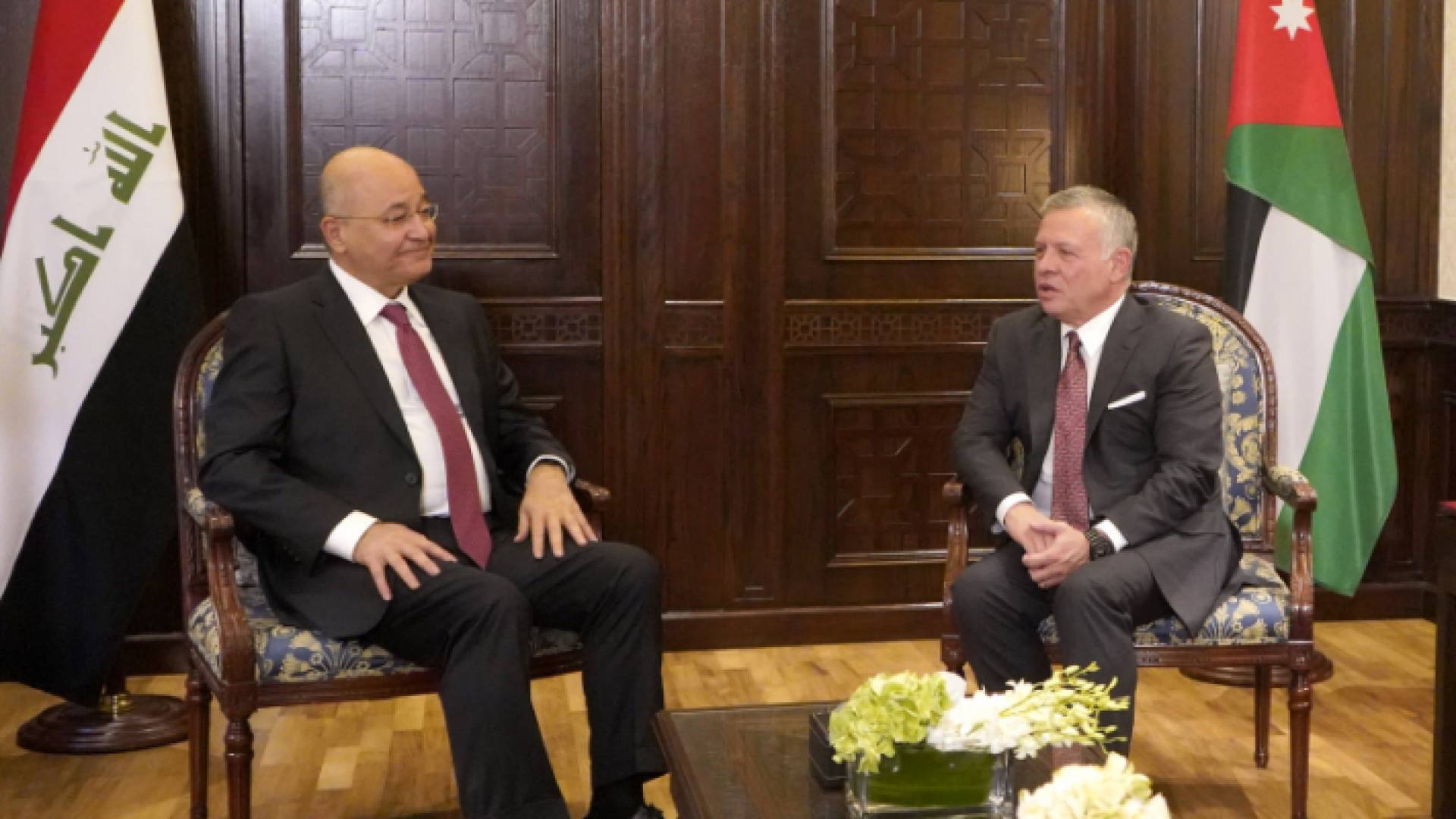 الملك والرئيس العراقي يؤكدان الاستمرار في تطوير التعاون الأردني العراقي