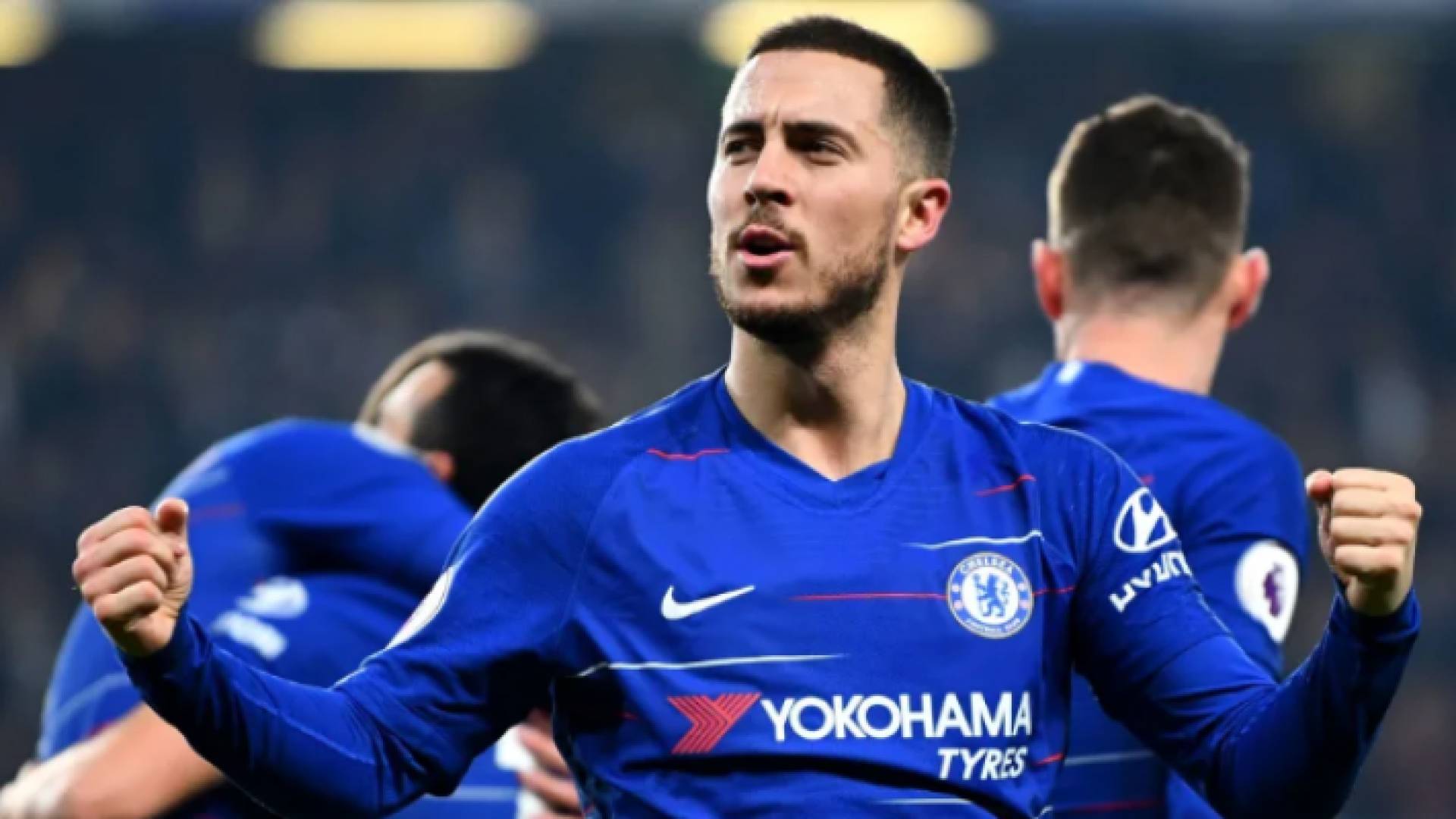 النجم البلجيكي إدين هازارد لاعب وهداف نادي تشيلسي الإنجليزي