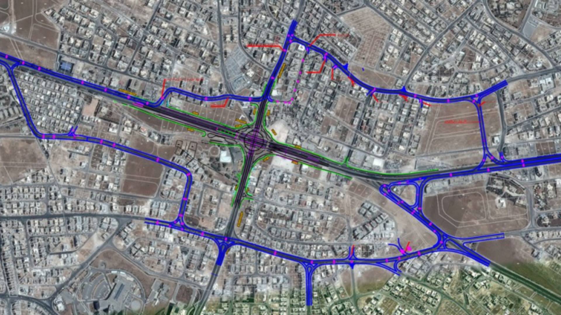 التحويلات المرورية على تقاطع طارق وفق ما اعلنته أمانة عمان