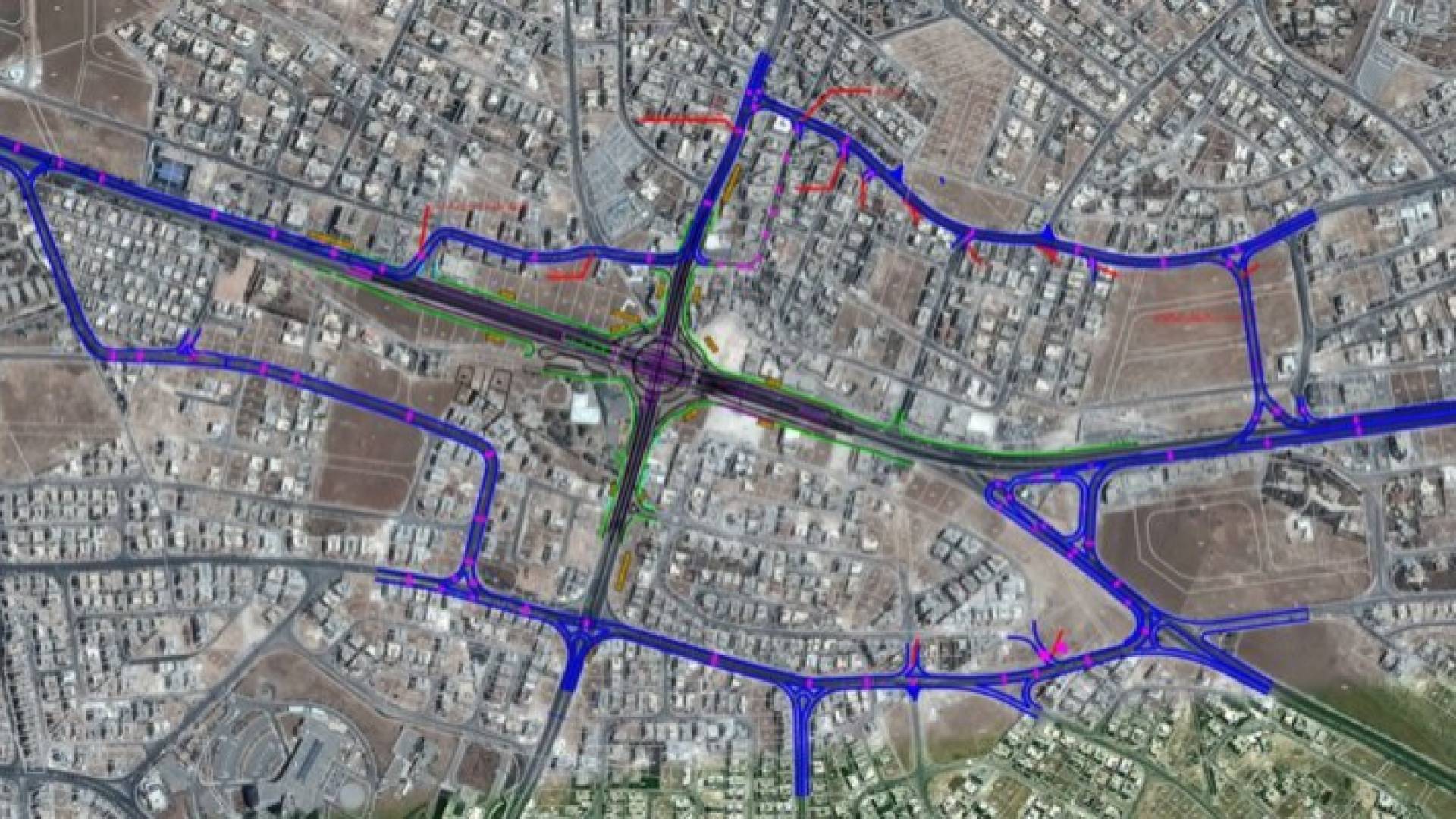التحويلات المرورية على تقاطع طارق وفق ما اعلنته أمانة عمان