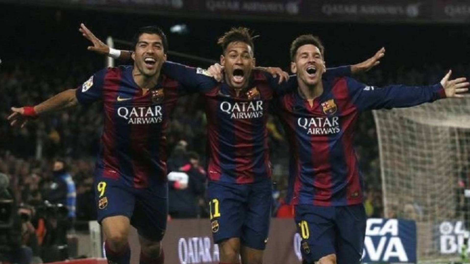 نيمار وسواريز وميسي - رياضة