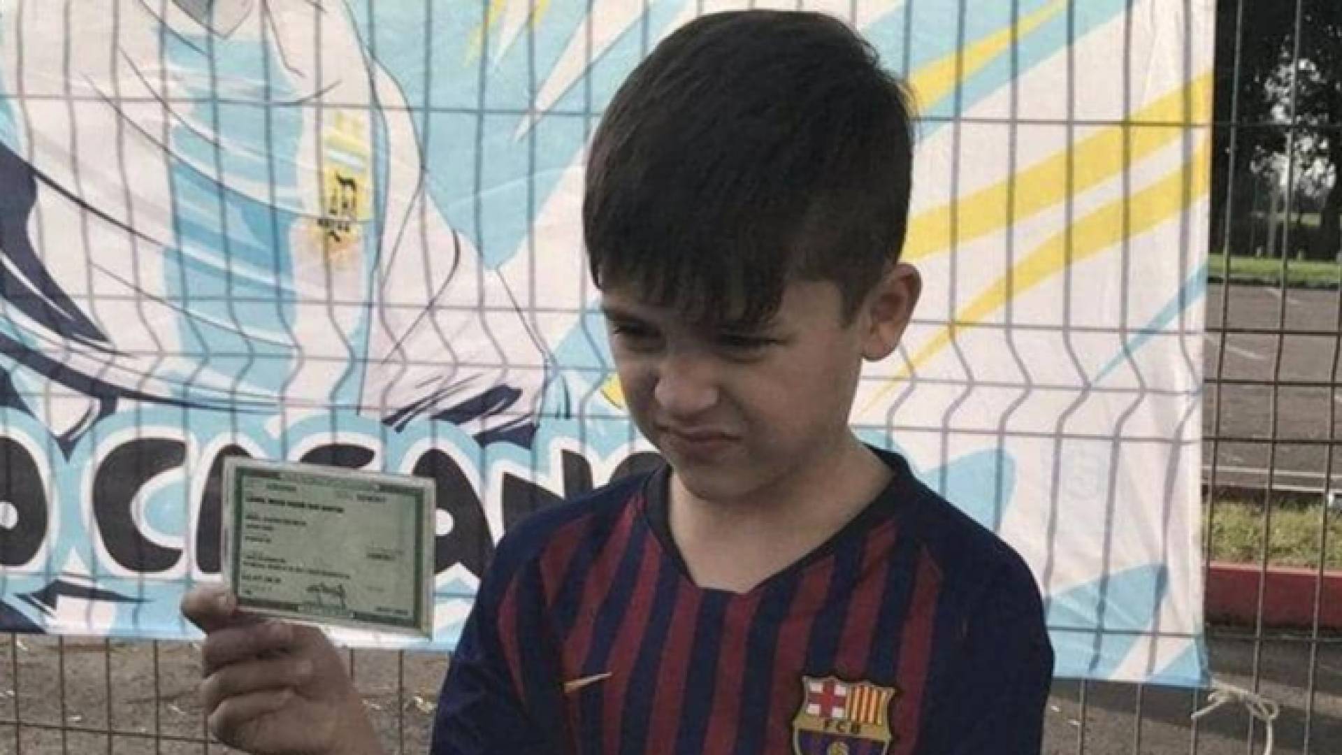 الطفل ليونيل ميسي