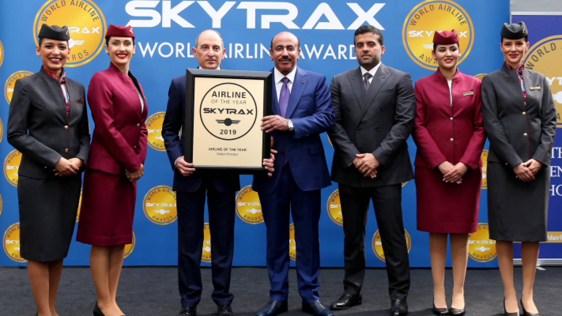 الخطوط الجوية القطرية تحصد جائزة أفضل شركة طيران في العالم للمرة الخامسة وثلاث جوائز أخرى خلال حفل جوائز سكاي تراكس العالمية 2019