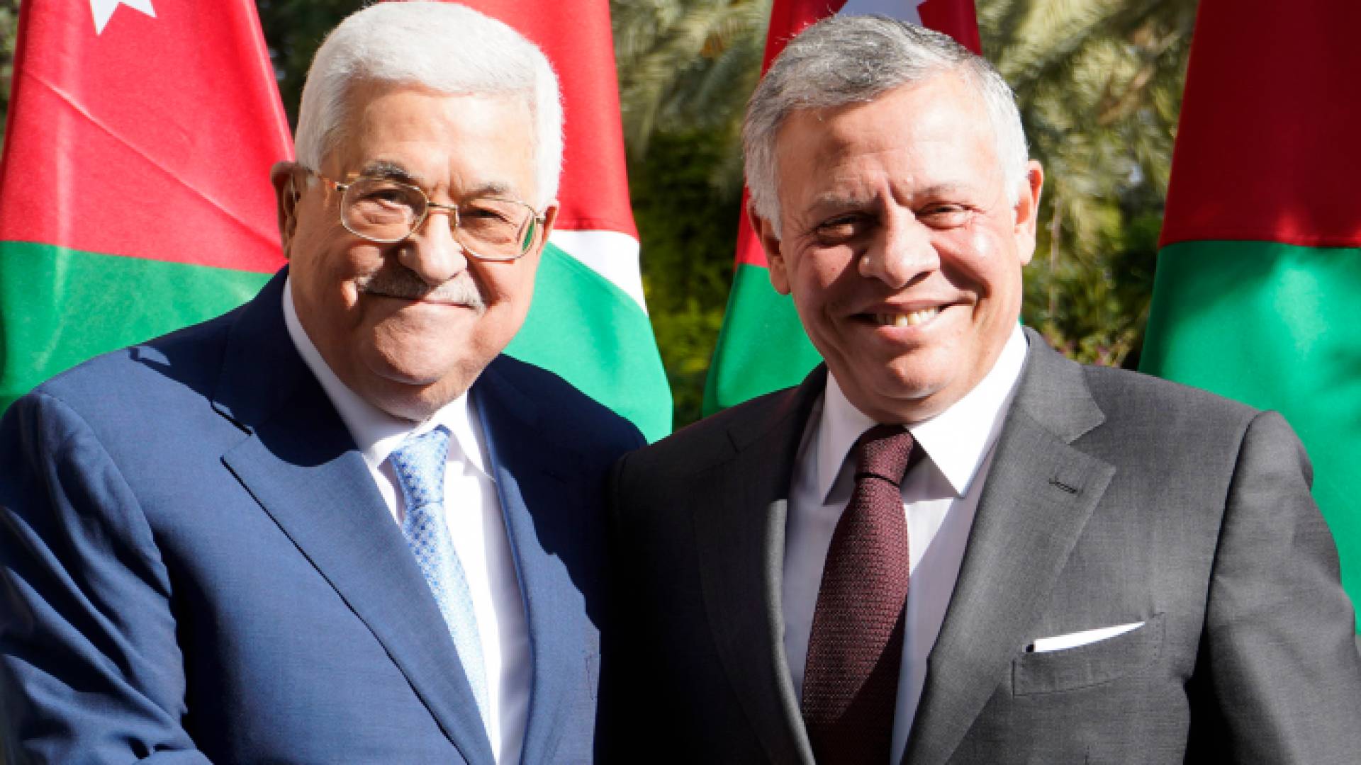 الملك عبدالله الثاني والرئيس الفلسطيني