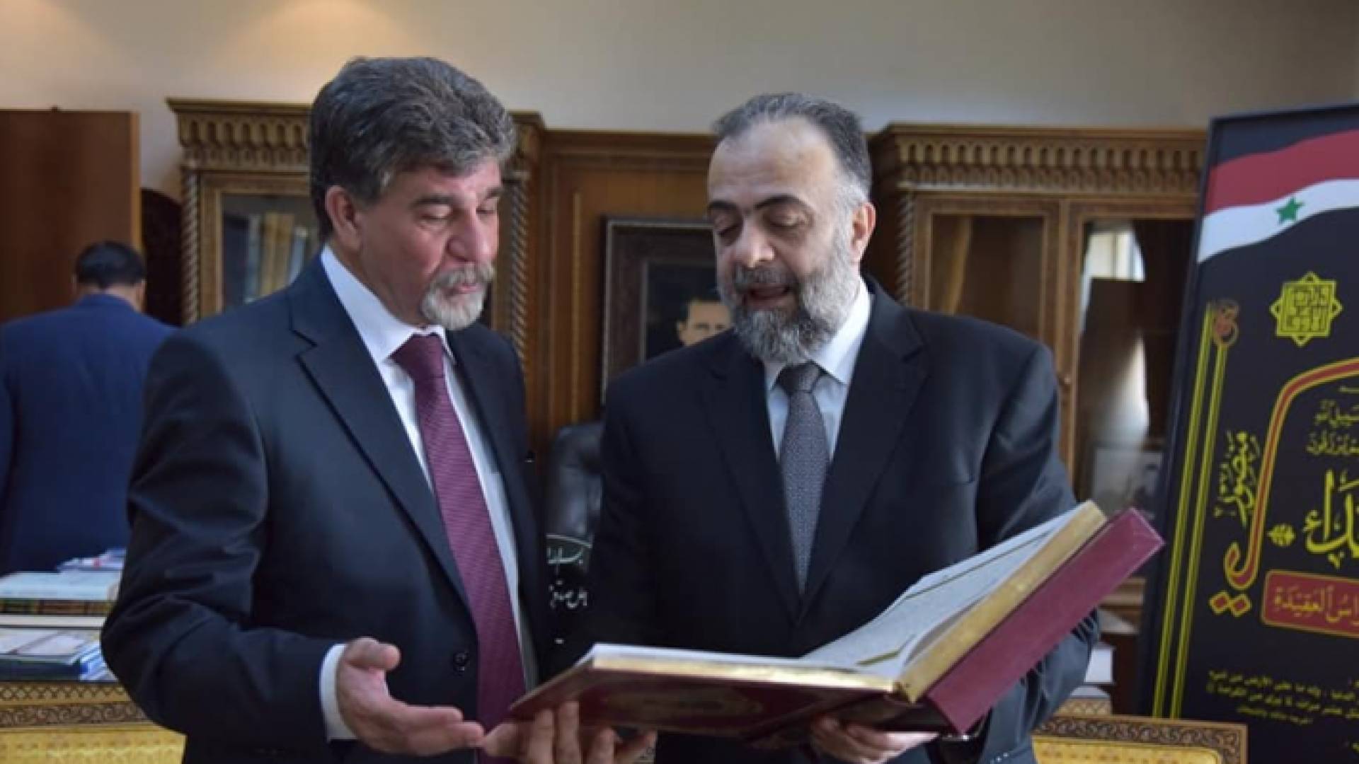 الصورة نشرتها وزارة الاوقاف السورية على صفحتها على الفيسبوك