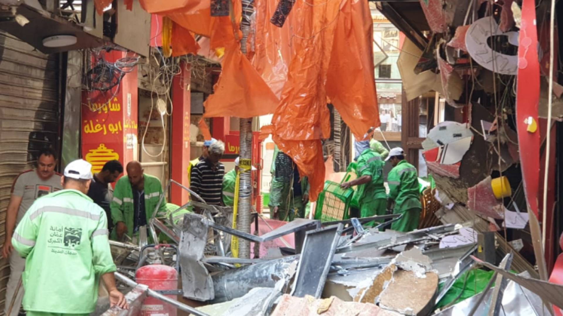 من مكان الحادثة