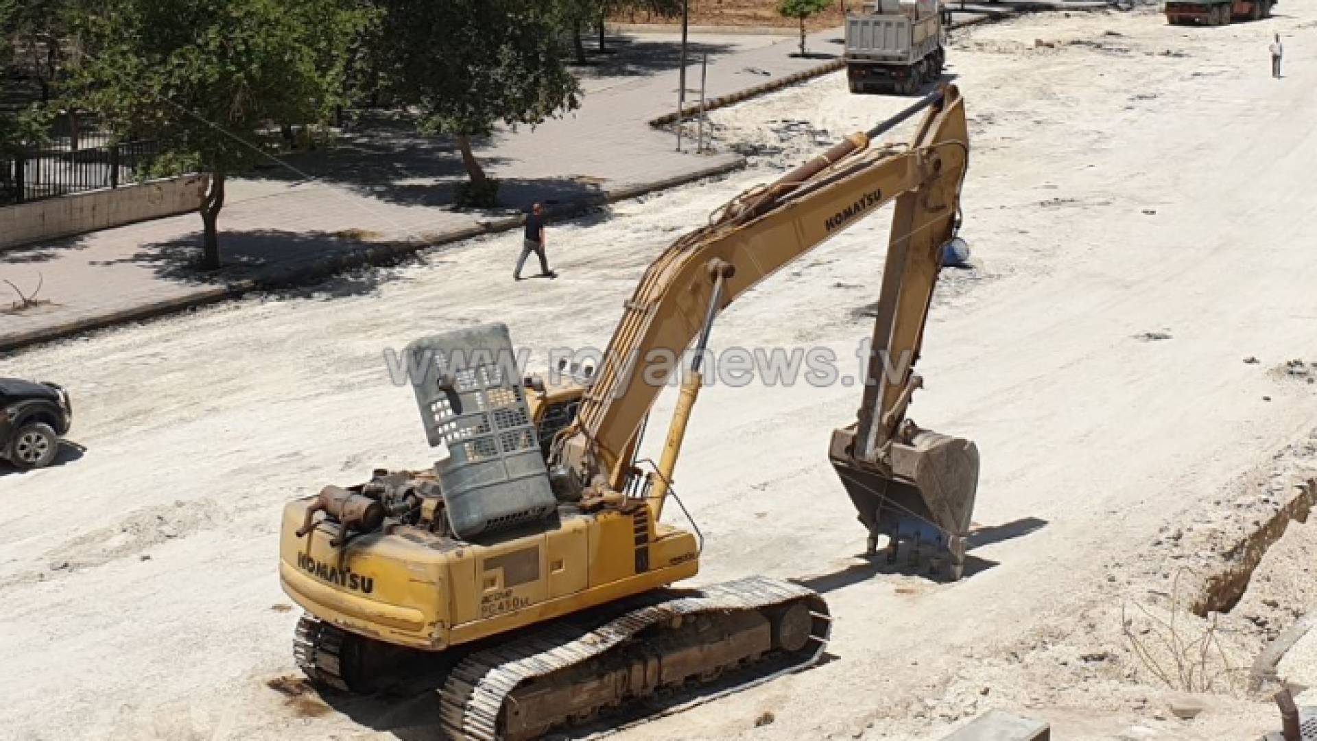 جانب من أعمال مشروع الباص السريع .. الصورة أرشيفية