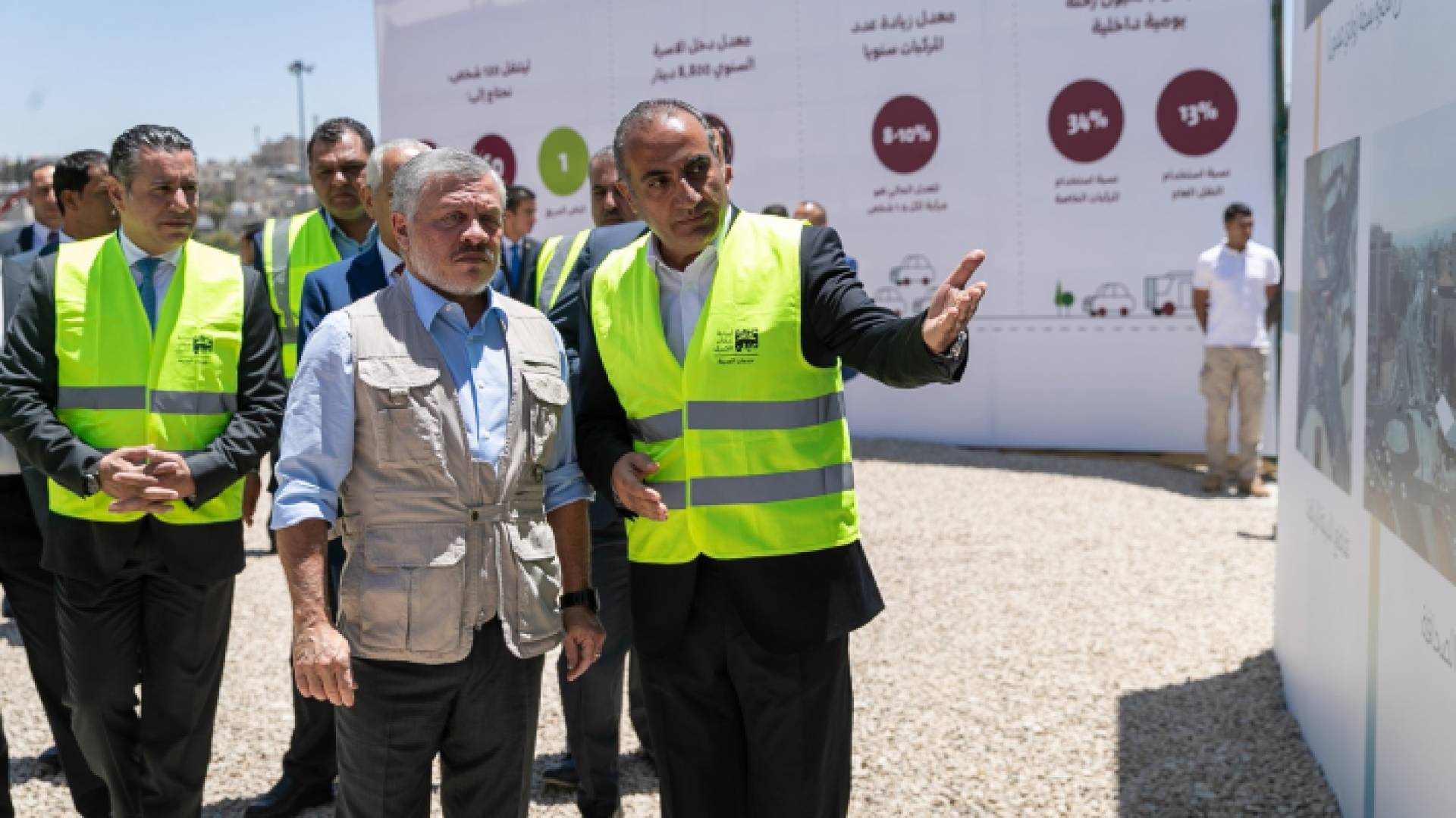 جلالة الملك عبدالله الثاني خلال الجولة التفقدية