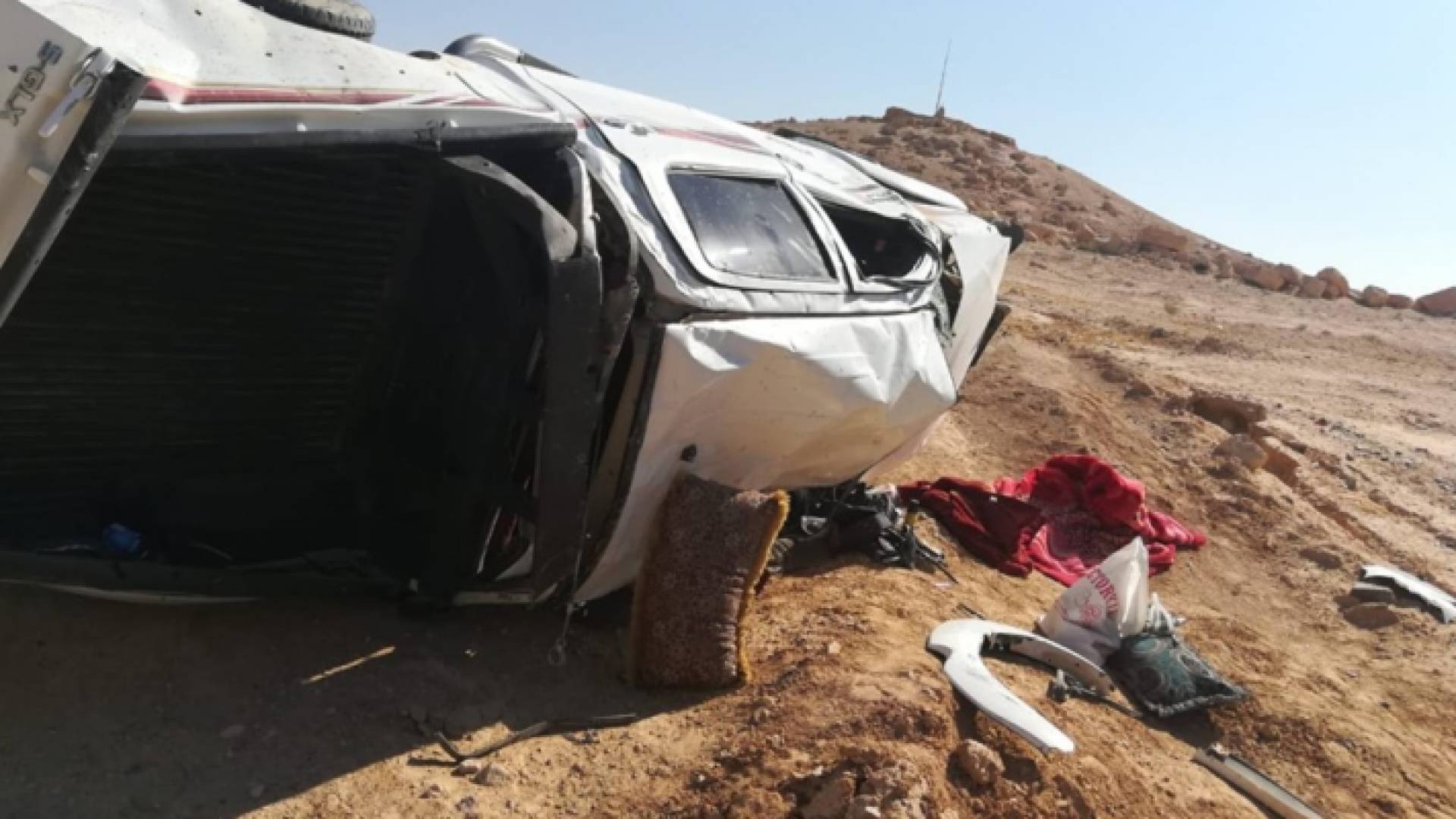 حادث سير على طريق الزرقاء _ الأزرق