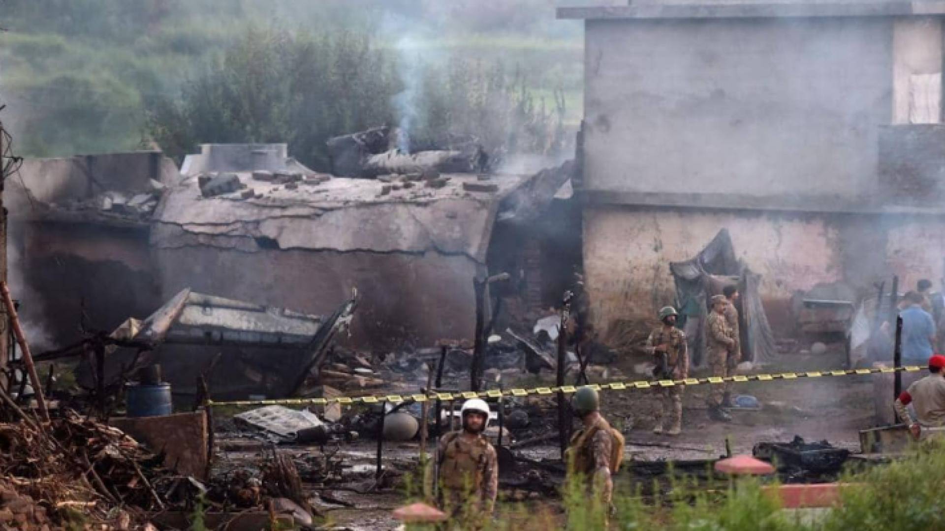 المقاتلة سببت حريقا في روالبندي بعد سقوطها