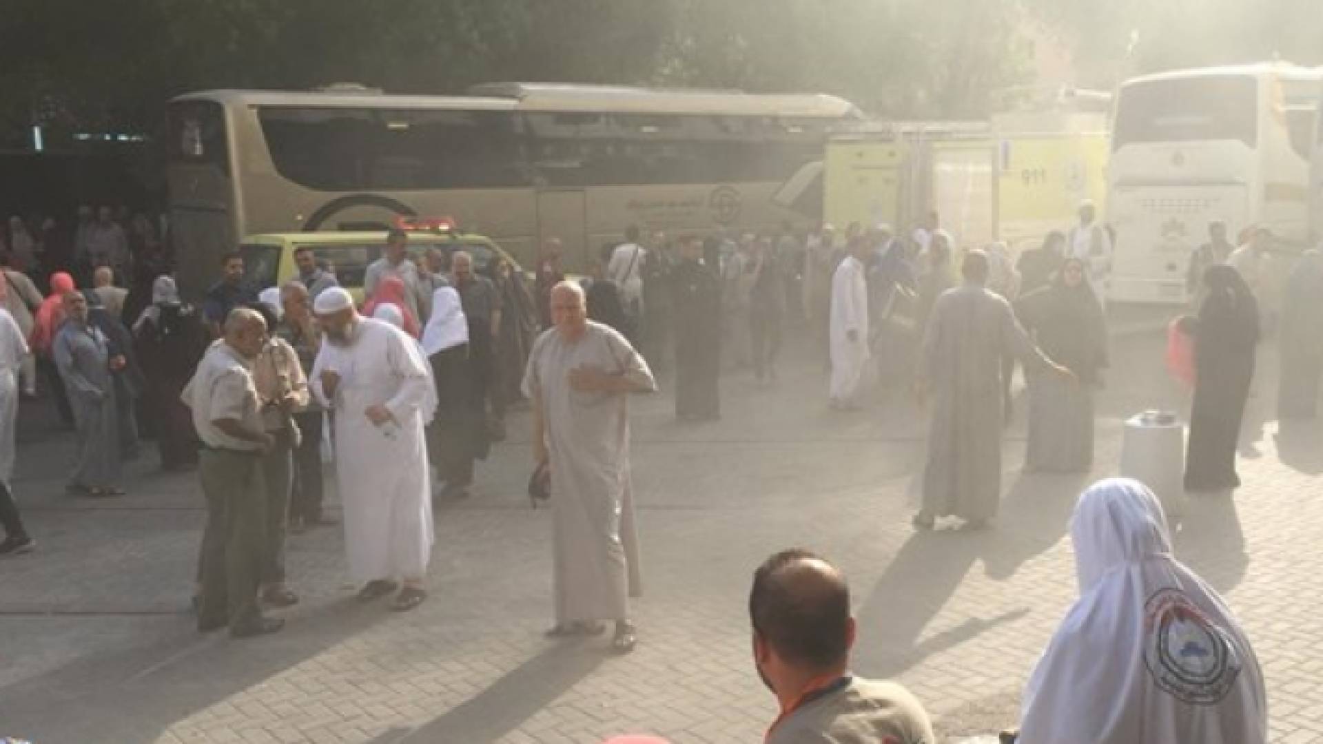 من موقع الحريق بمكة المكرمة