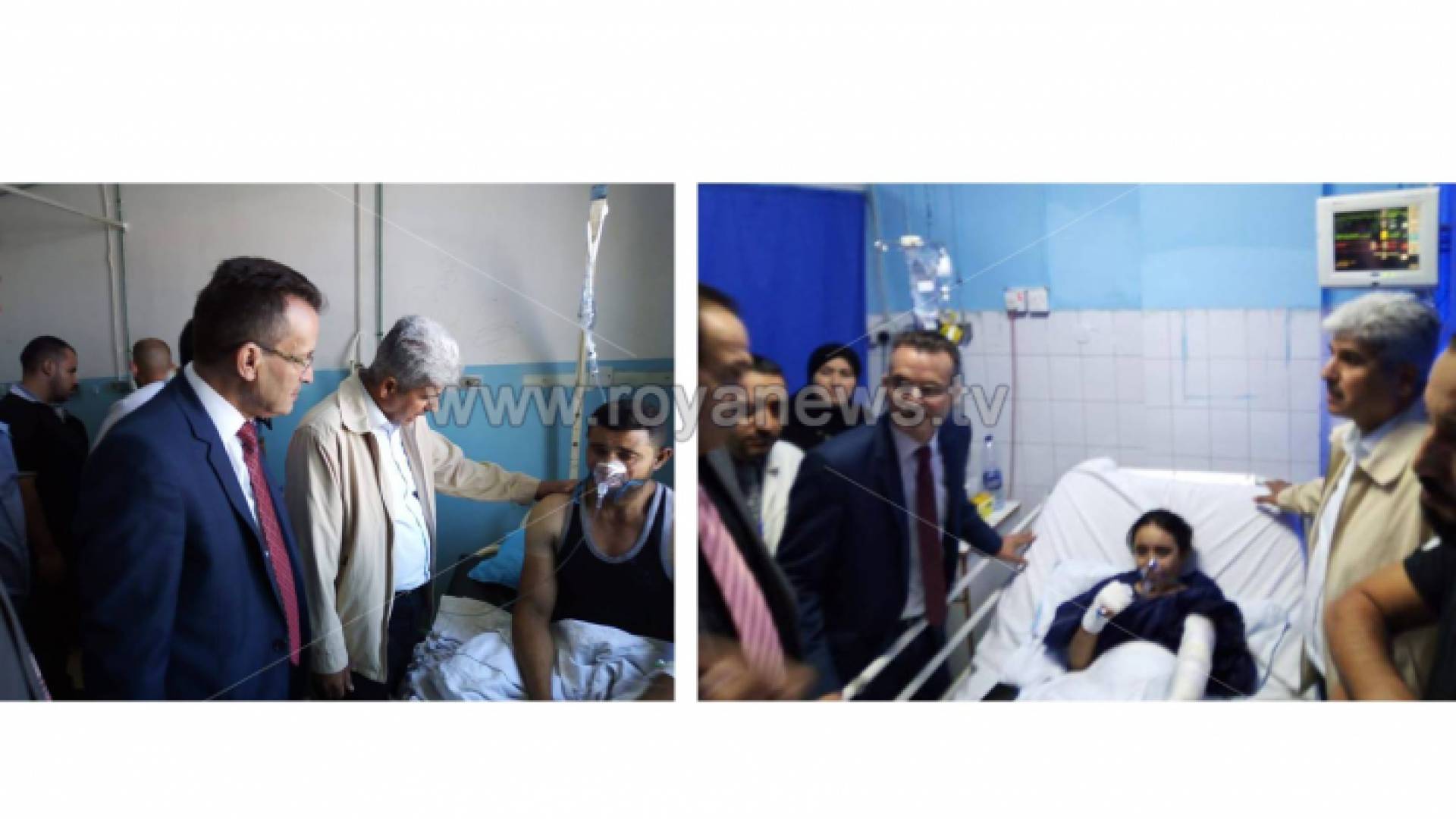 من زيارة الامين العام للمصابين