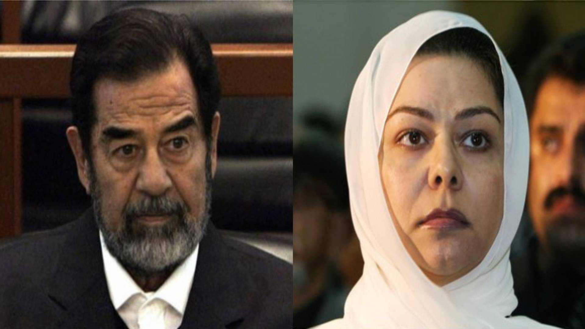 الرئيس العراقي الراحل صدام حسين وابنته رغد