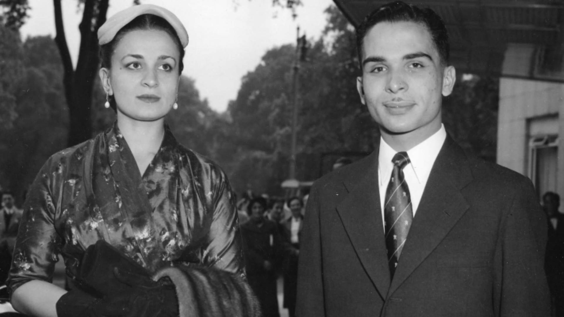 الملك الراحل الحسين بن طلال برفقة الأميرة دينا عبدالحميد - ارشيفية